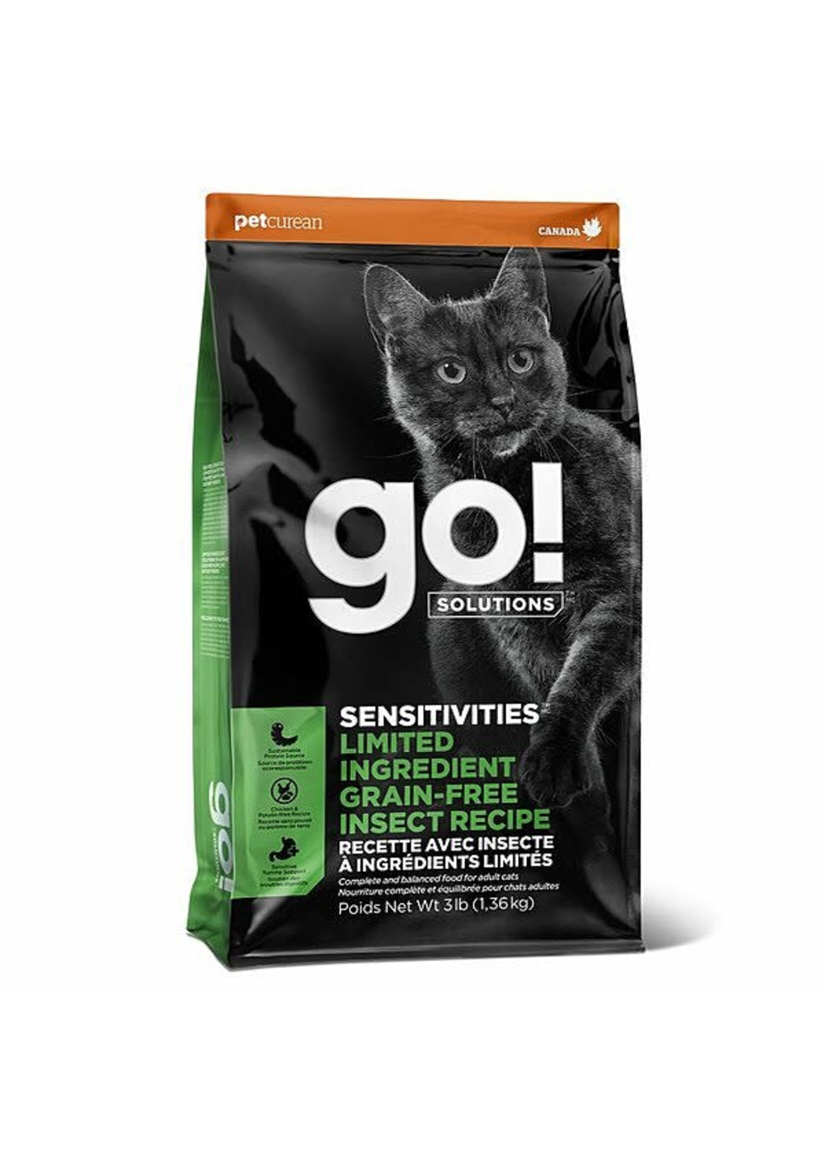 GO! Go! - Sensitivites LID GF Insect 3lb Cat