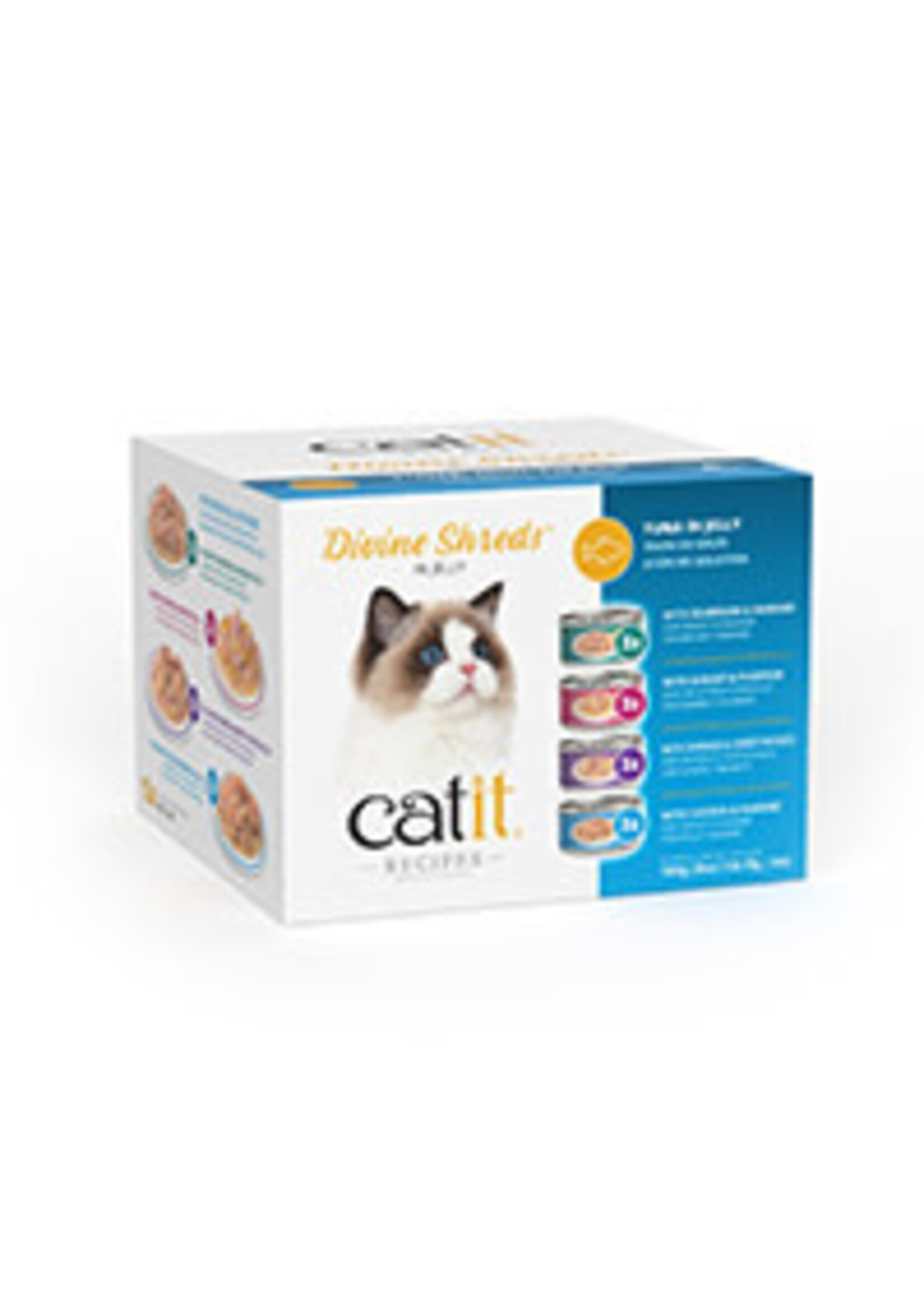 Catit Catit - Divine Shreds in Jelly - Tuna Multipack - 12 x 85 g Cans