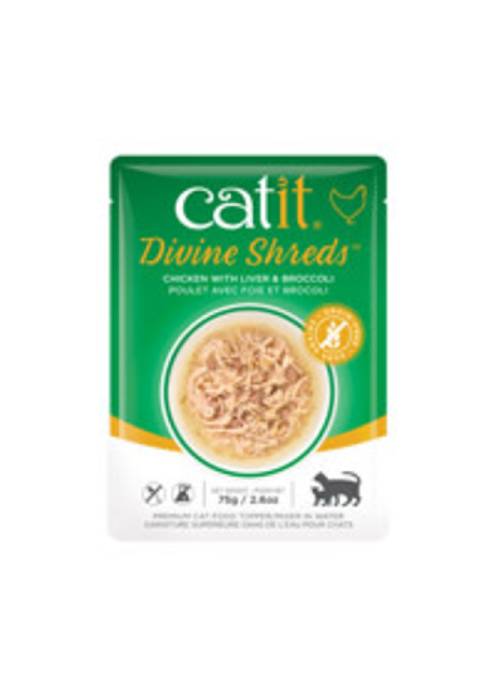 Catit Catit - Devine Shreds Chicken w/ Liver & Broccoli Cat 75g