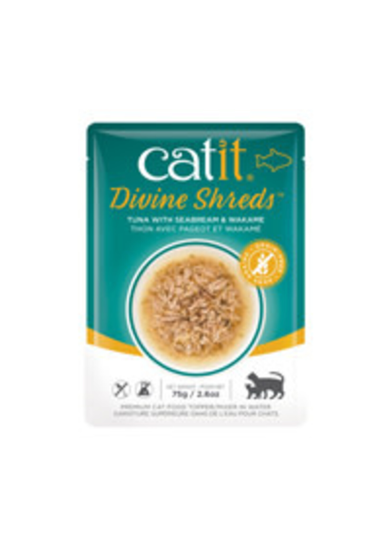 Catit Catit - Devine Shreds Tuna w/ Seabream & Wakame Cat 75g