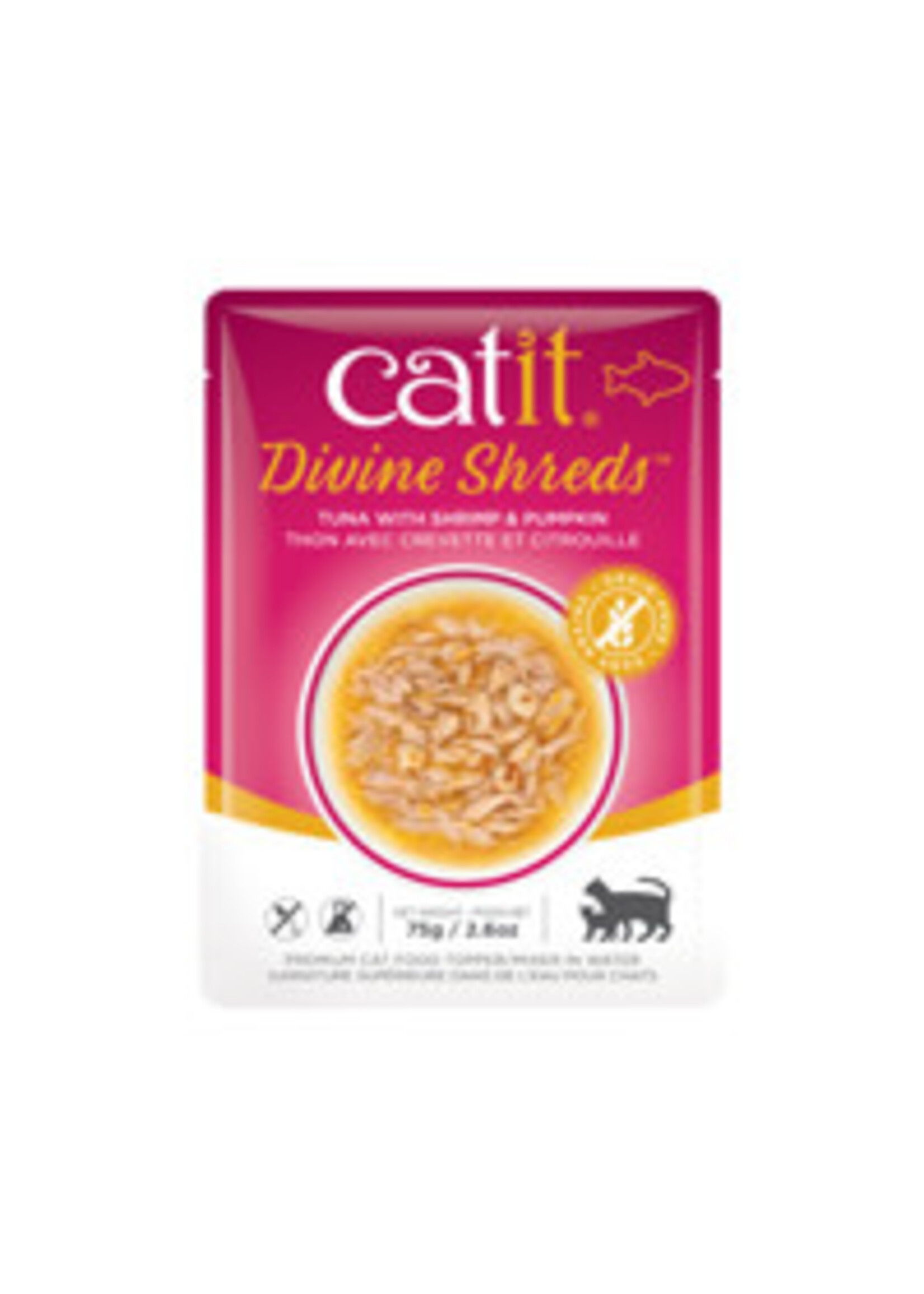 Catit Catit - Devine Shreds Tuna w/ Shrimp & Pumpkin Cat 75g