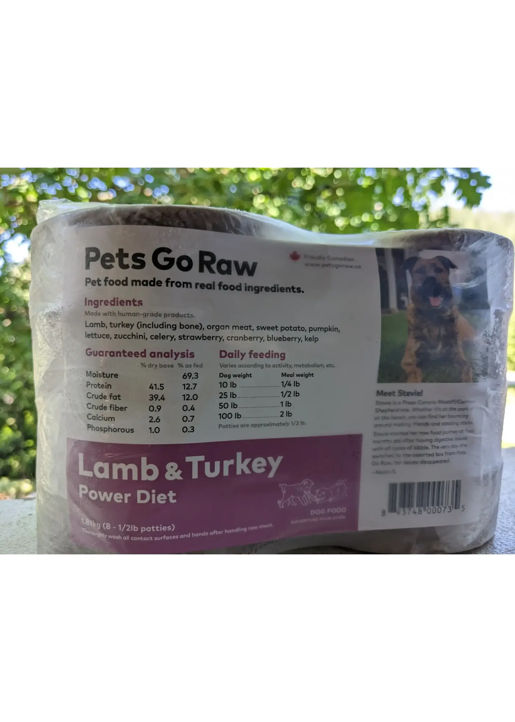 Pets Go Raw Pets Go Raw - Lamb Turkey Power Diet 4lb