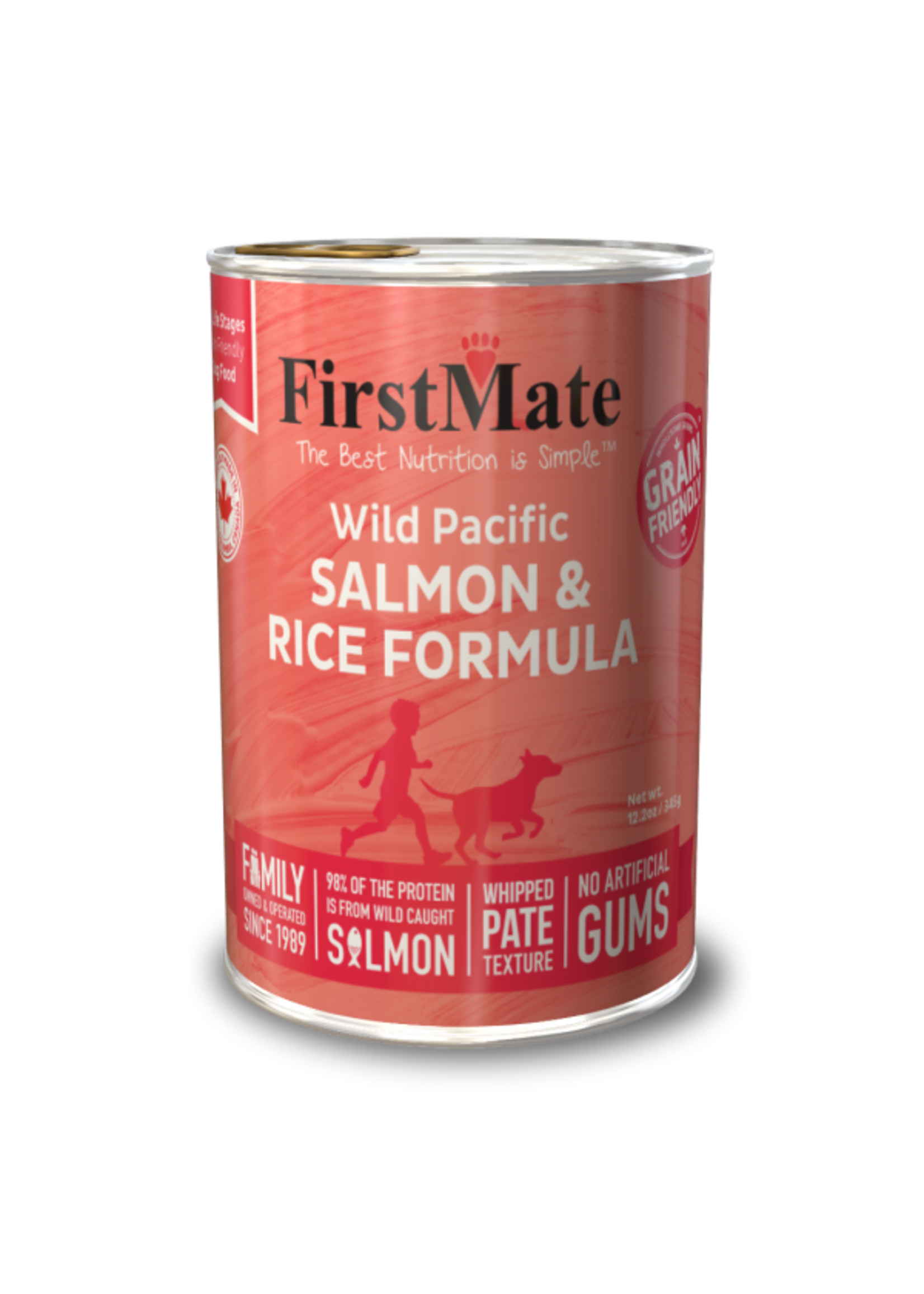 FirstMate FirstMate - GFriendly Wild Salmon/Rice Dog 12.2oz