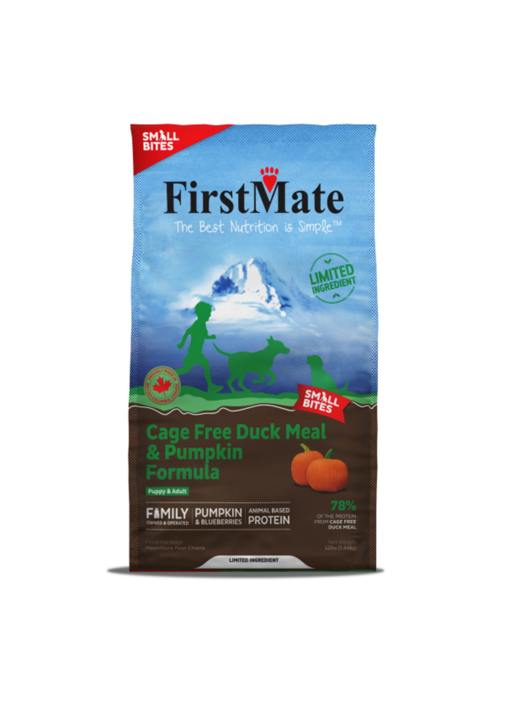 FirstMate Firstmate - LID GF Cage Free Duck & Pumpkin Small Bites Dog