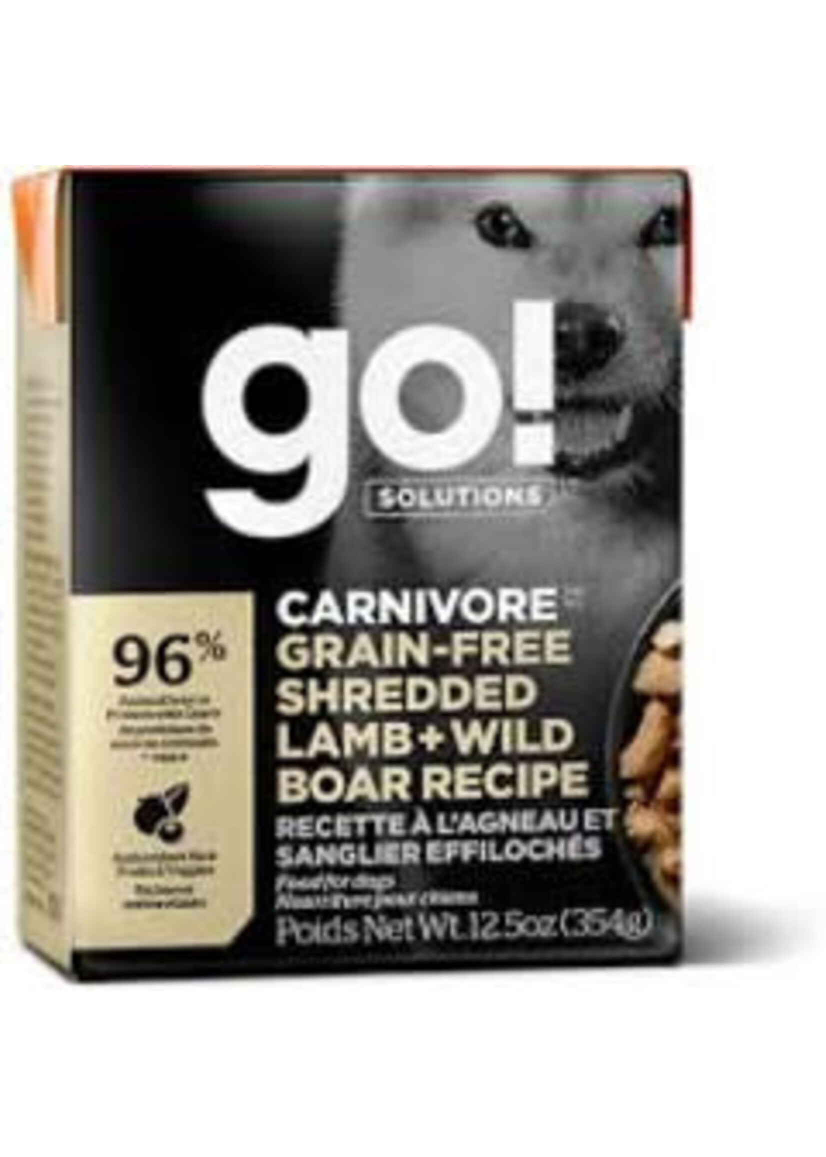 GO! Go! - Carnivore Shredded Lamb & Boar Dog 12.5oz