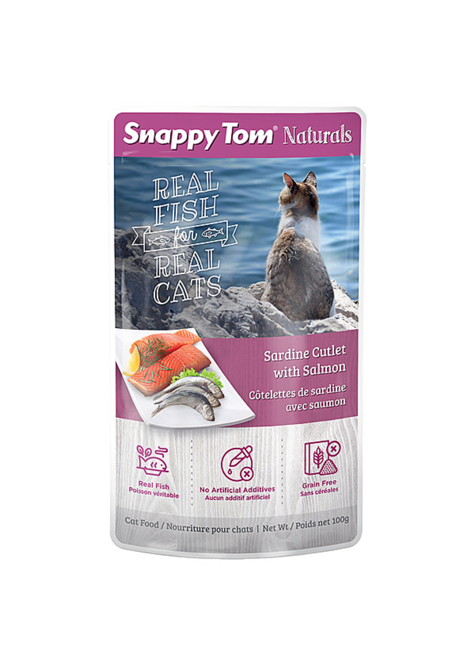 Snappy Tom Snappy Tom - Sardine Cutlet with Salmon 100g Cat