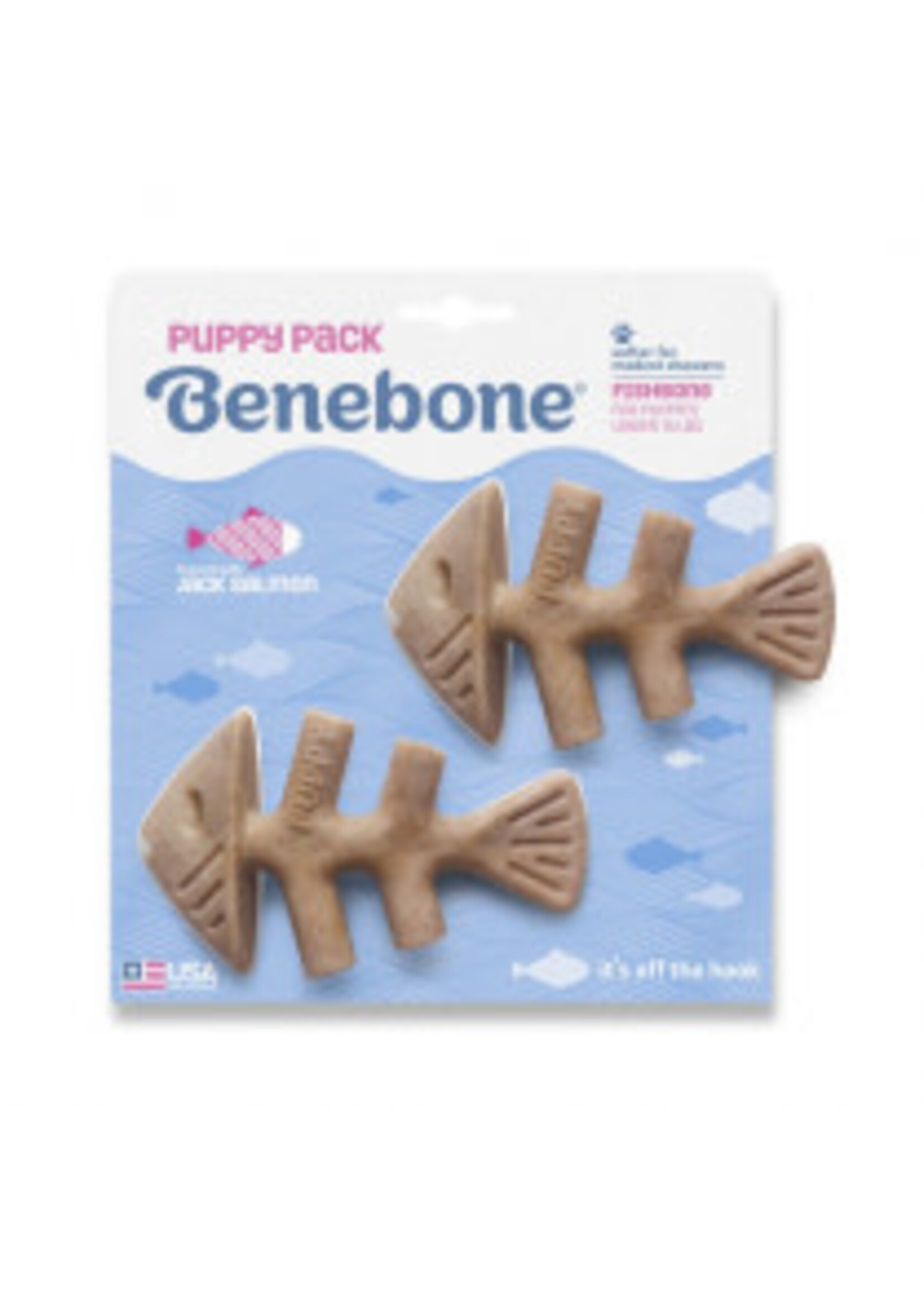 Benebone Benebone - Puppy Fishbone TINY 2pk