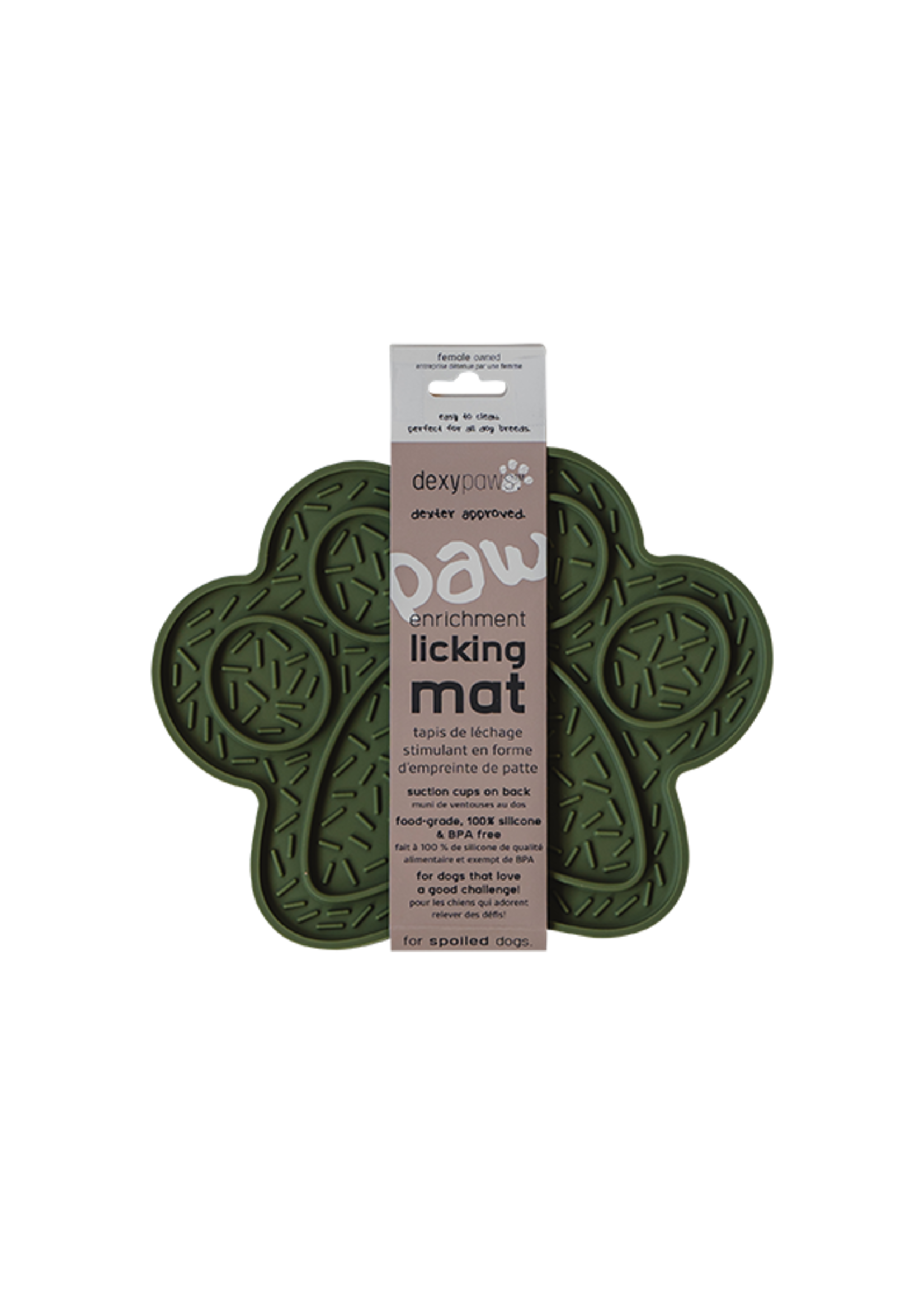 Dexypaws Dexypaws - Dog Lick Mat Green Paw