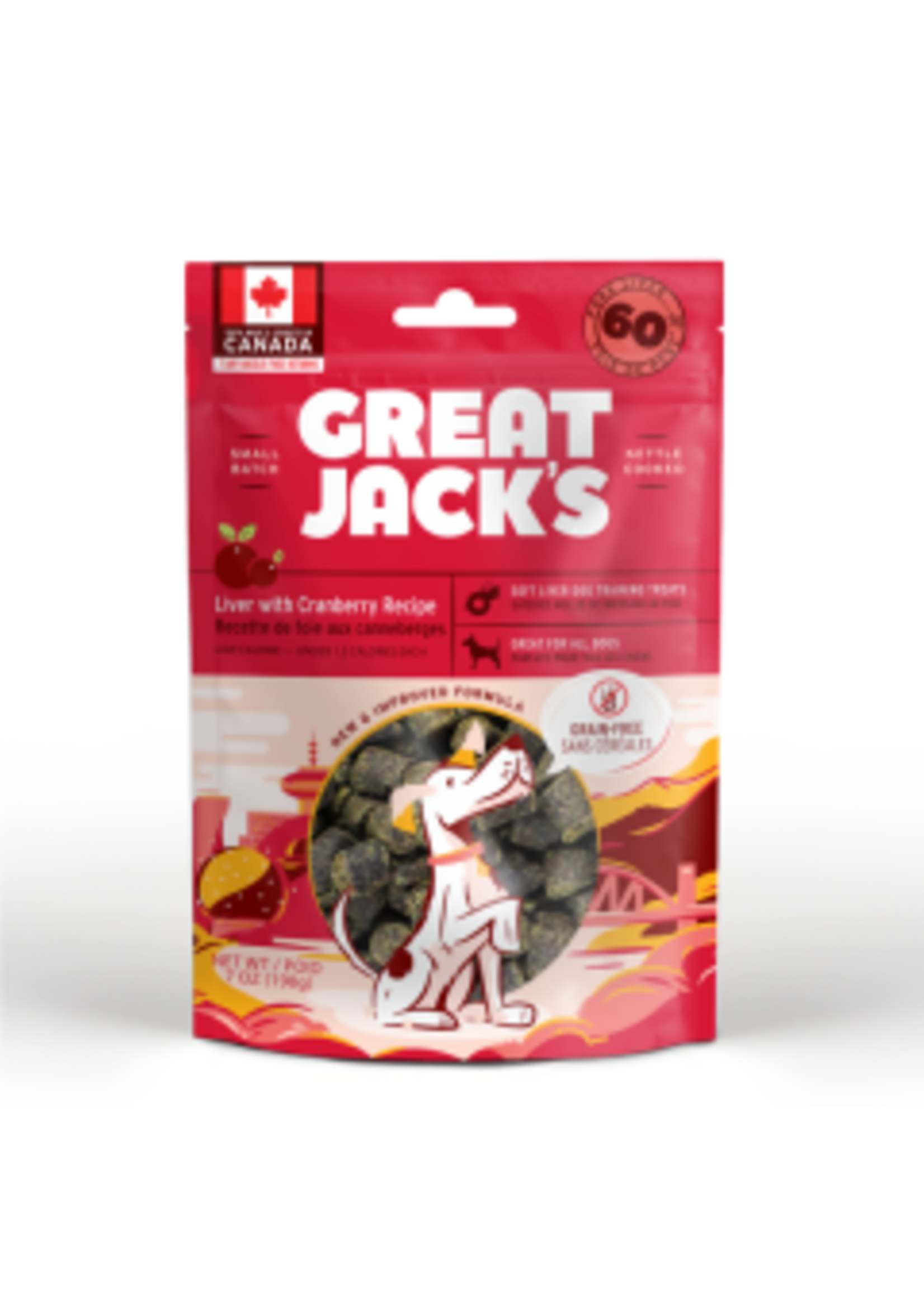 Great Jacks Great Jack's - GF Liver & Cranberry Dog Treats 198g