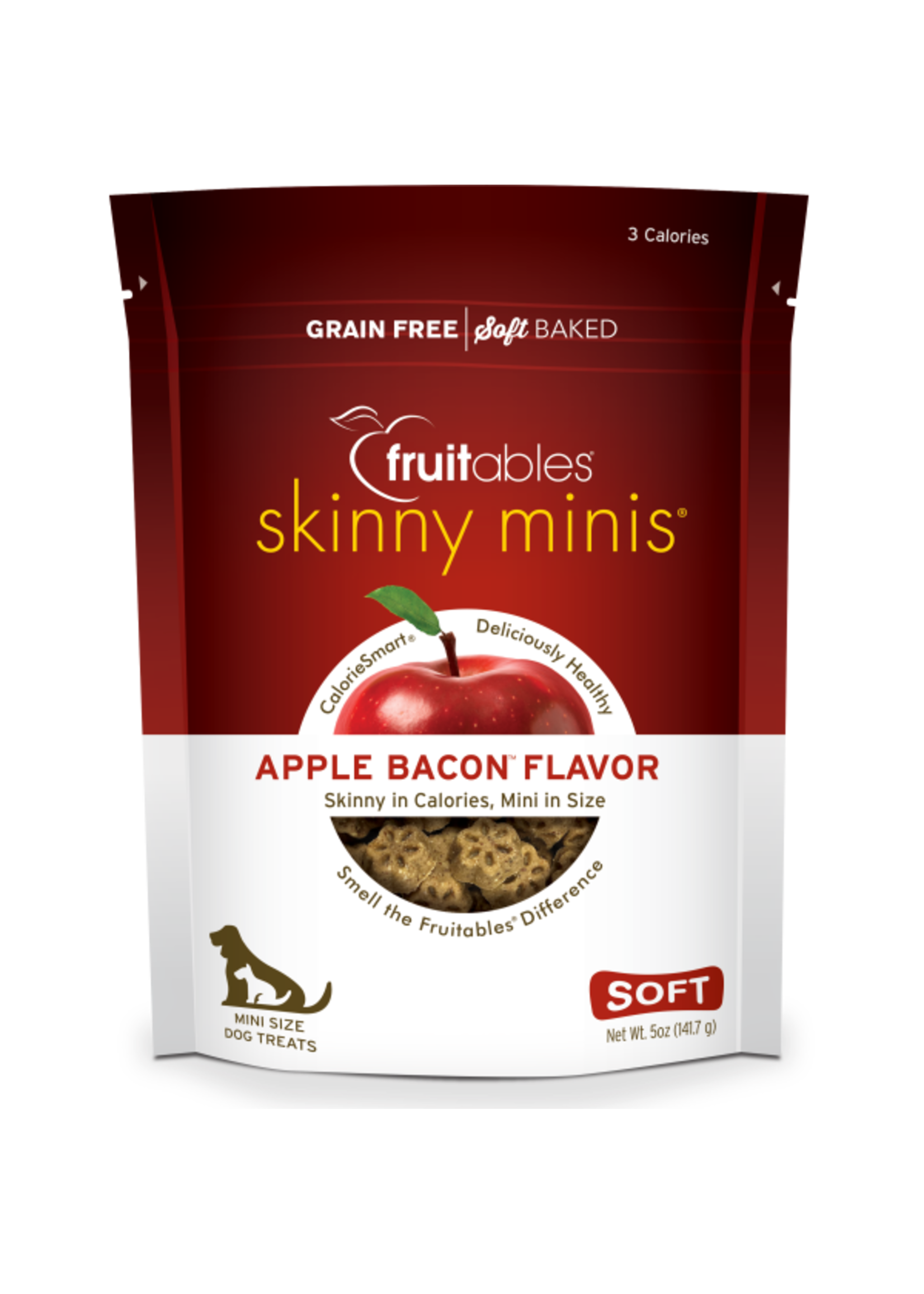 Fruitables Fruitables - Dog Skinny Minis Apple/Bacon Chewy Treats 141g