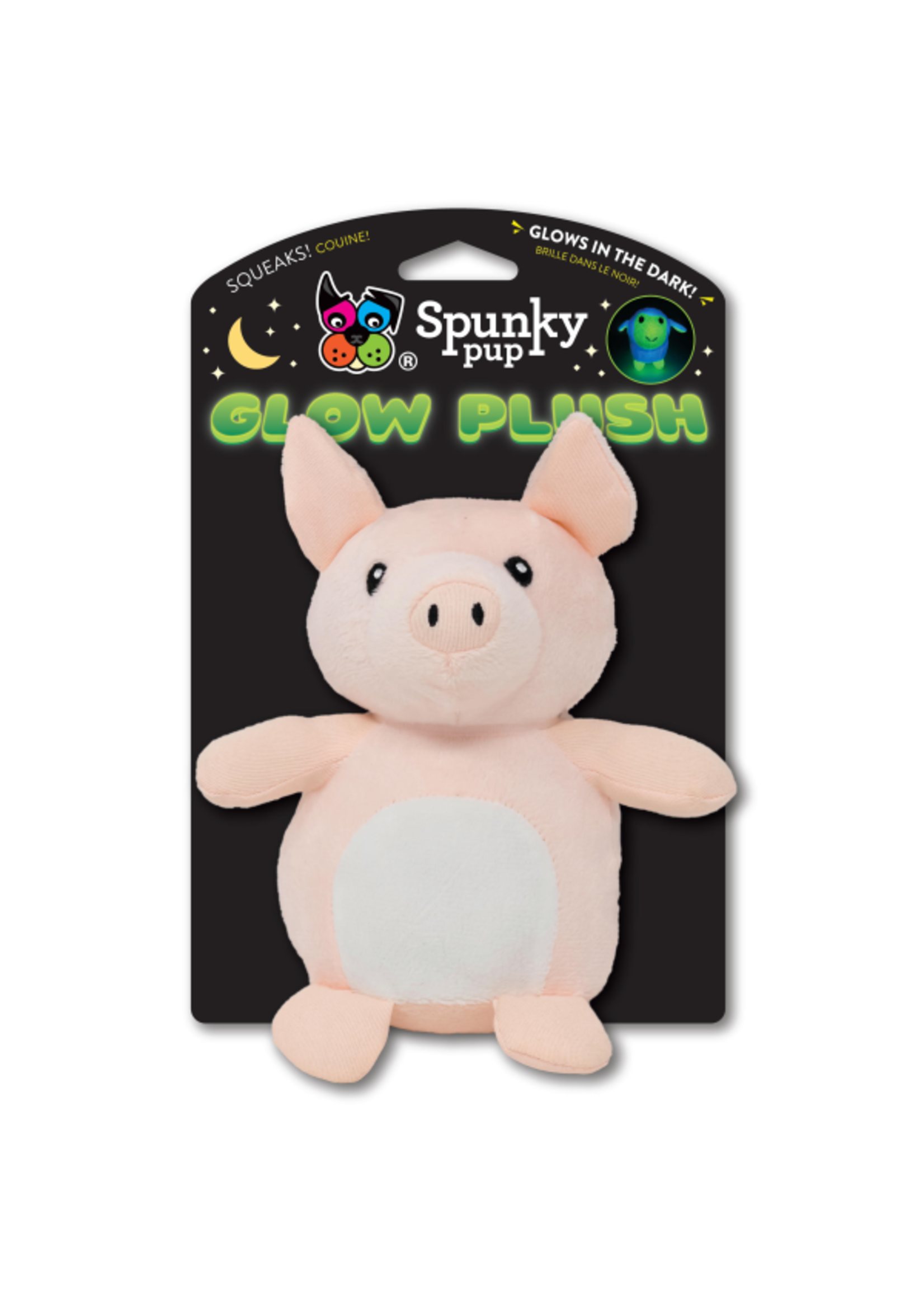 Spunky Pup Glow Plush Pig Small Purr fect Paws Pet Supplies