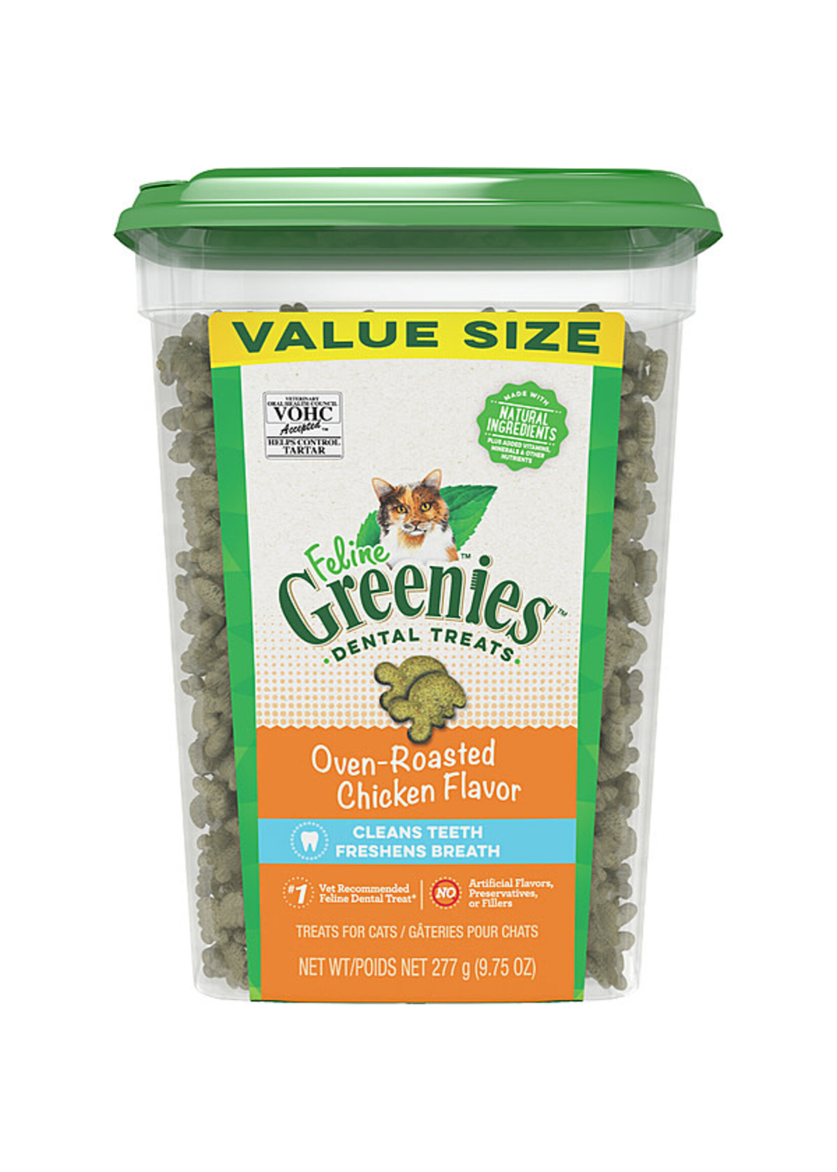 Greenies Greenies - Dental Treat Oven Roasted Chicken 9.75oz Cat