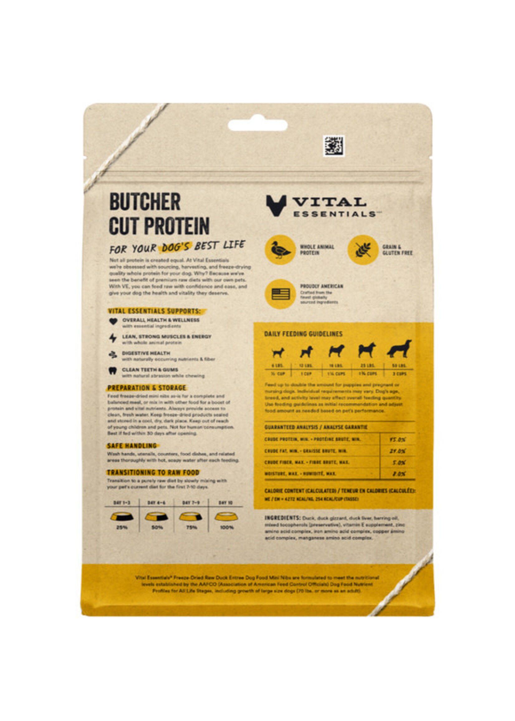 Vital Essentials Vital Essentials - FD Raw Duck Entree Mini Nibs 14oz Dog