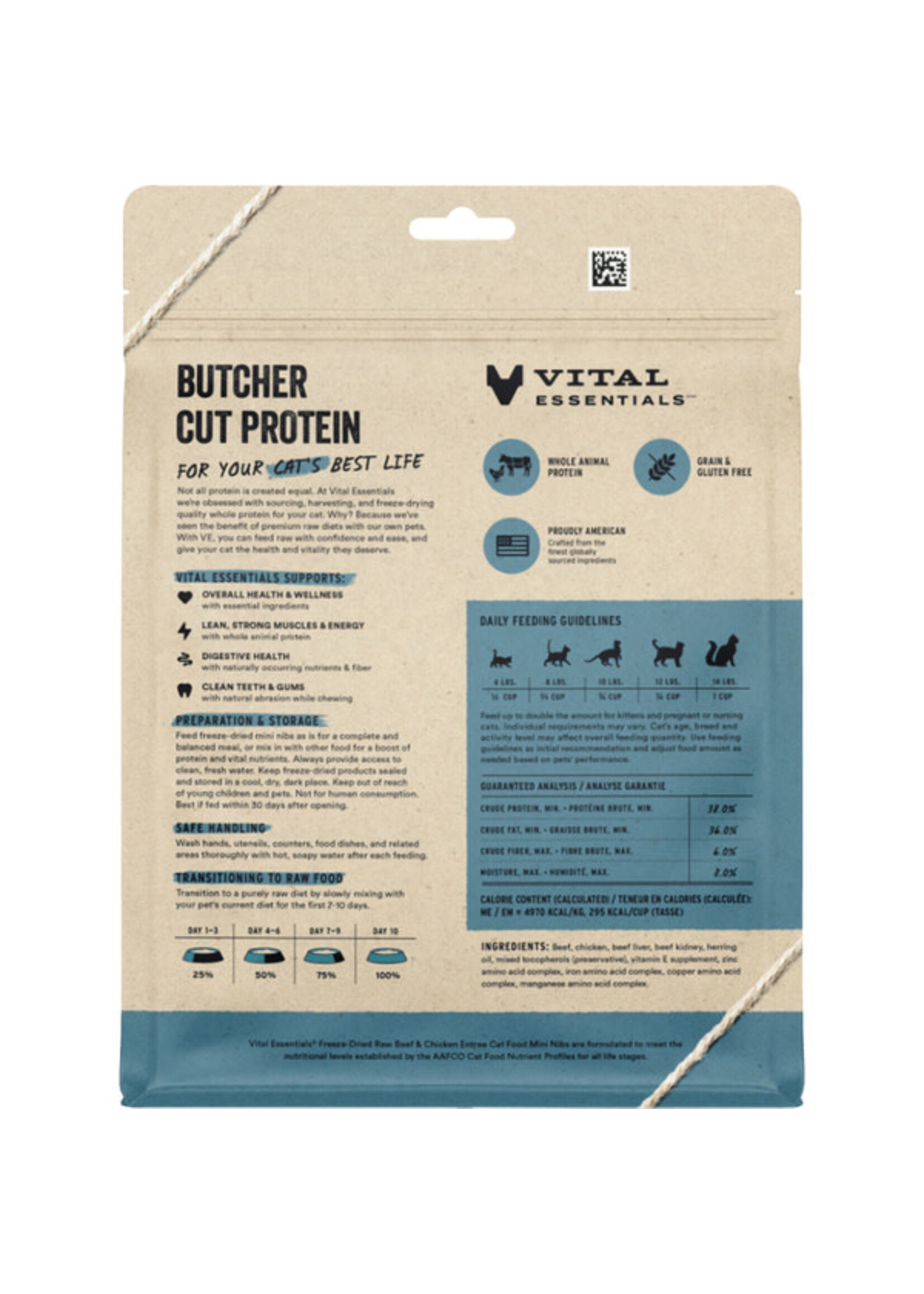 Vital Essentials Vital Essentials - FD Raw Beef & Chicken Mini Nibs 8oz Cat