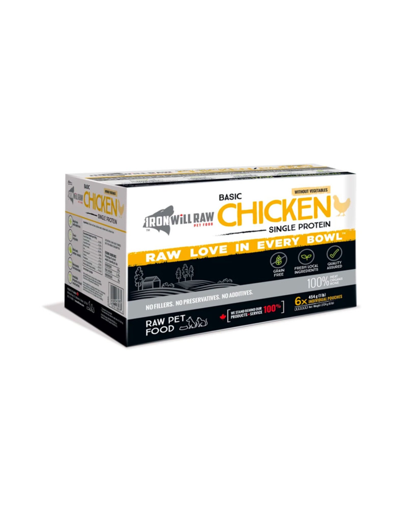 IRON WILL RAW IWR BASIC CHICKEN 6LB