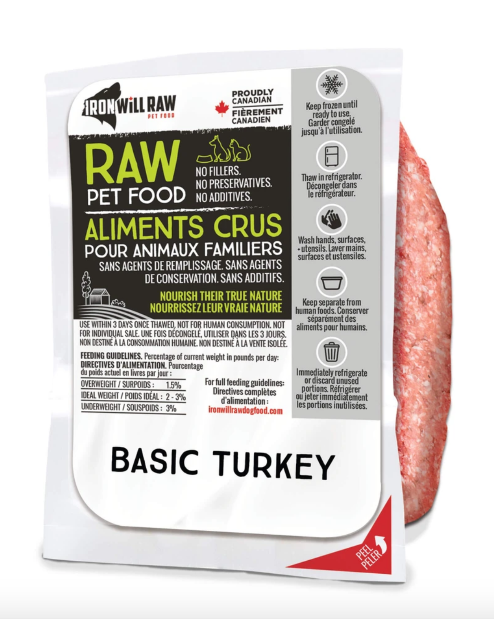 IRON WILL RAW IWR BASIC TURKEY 6LB