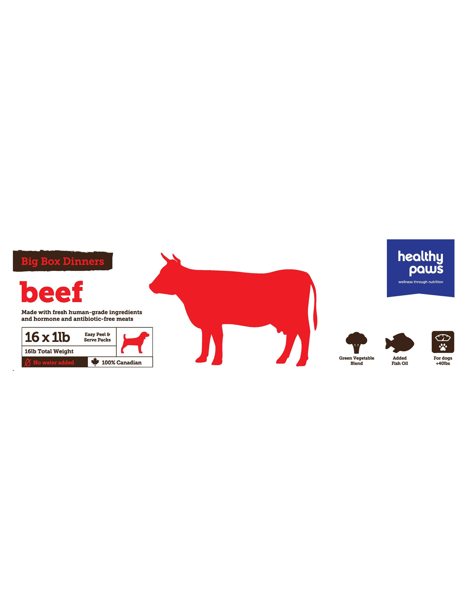 HEALTHY PAWS BIG BOX DINNER BEEF 16lb