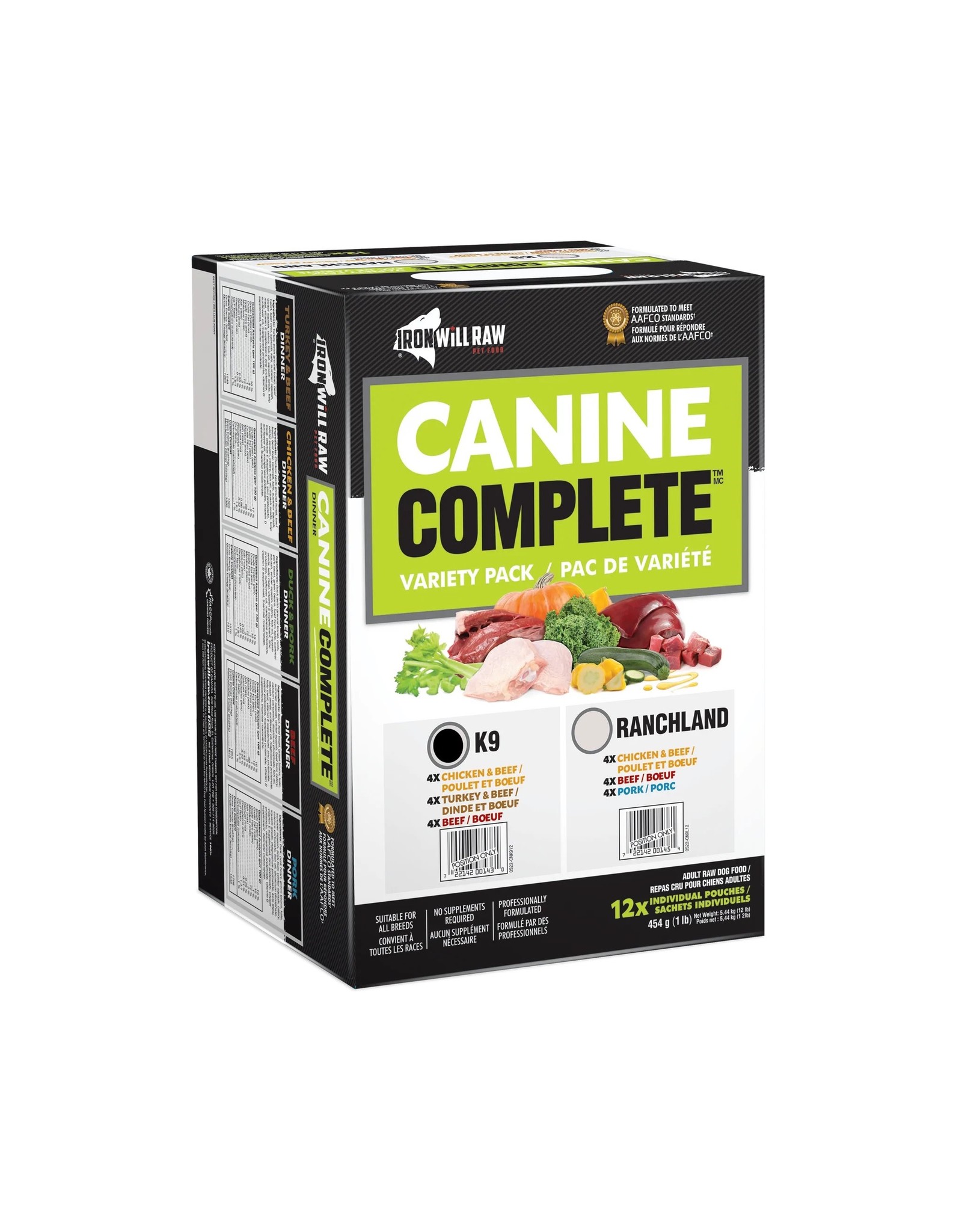 IRON WILL RAW IRON WILL RAW COMPLETE K9 VARIETY 12LB