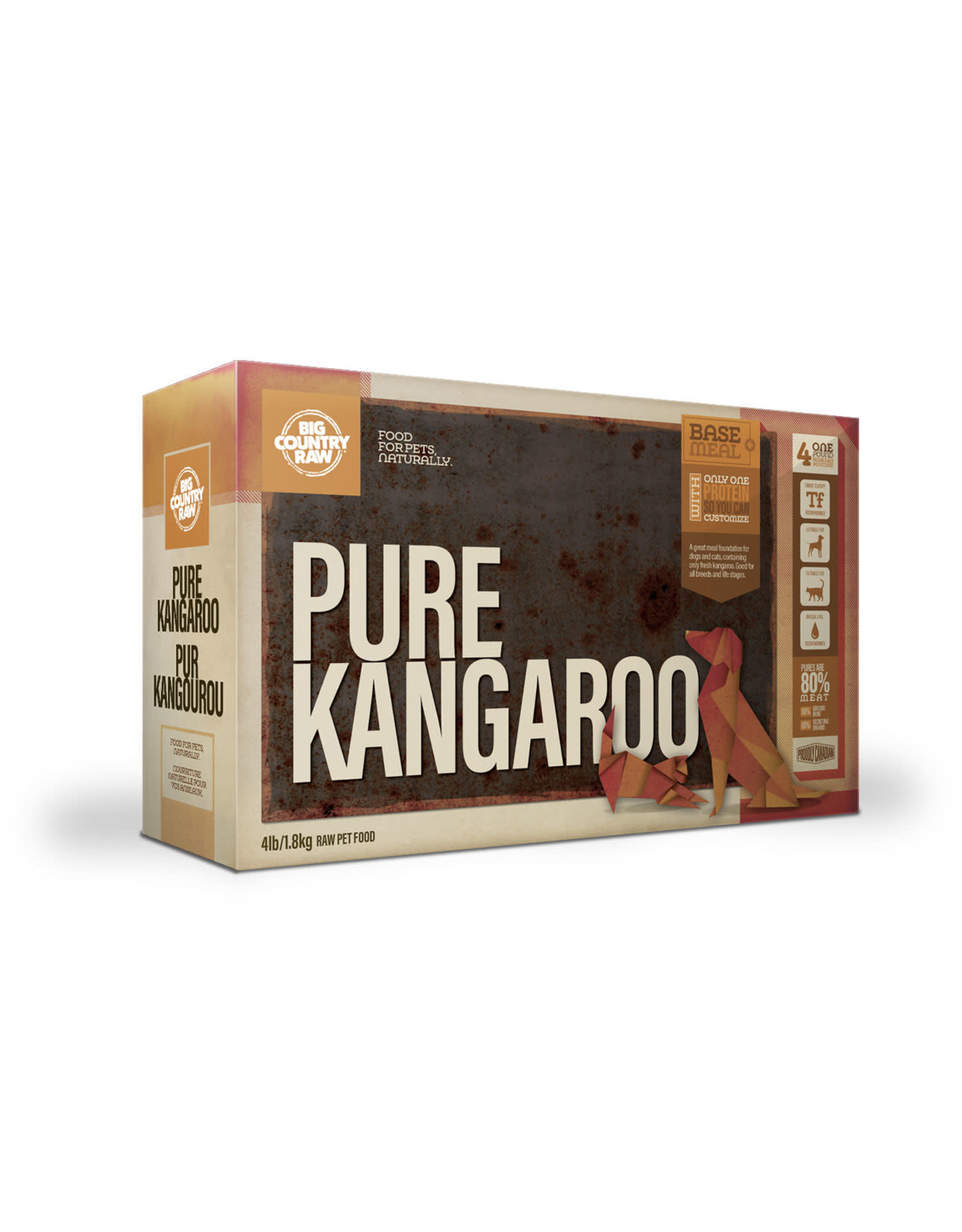 BIG COUNTRY RAW BIG COUNTRY RAW PURE KANGAROO 4LB *