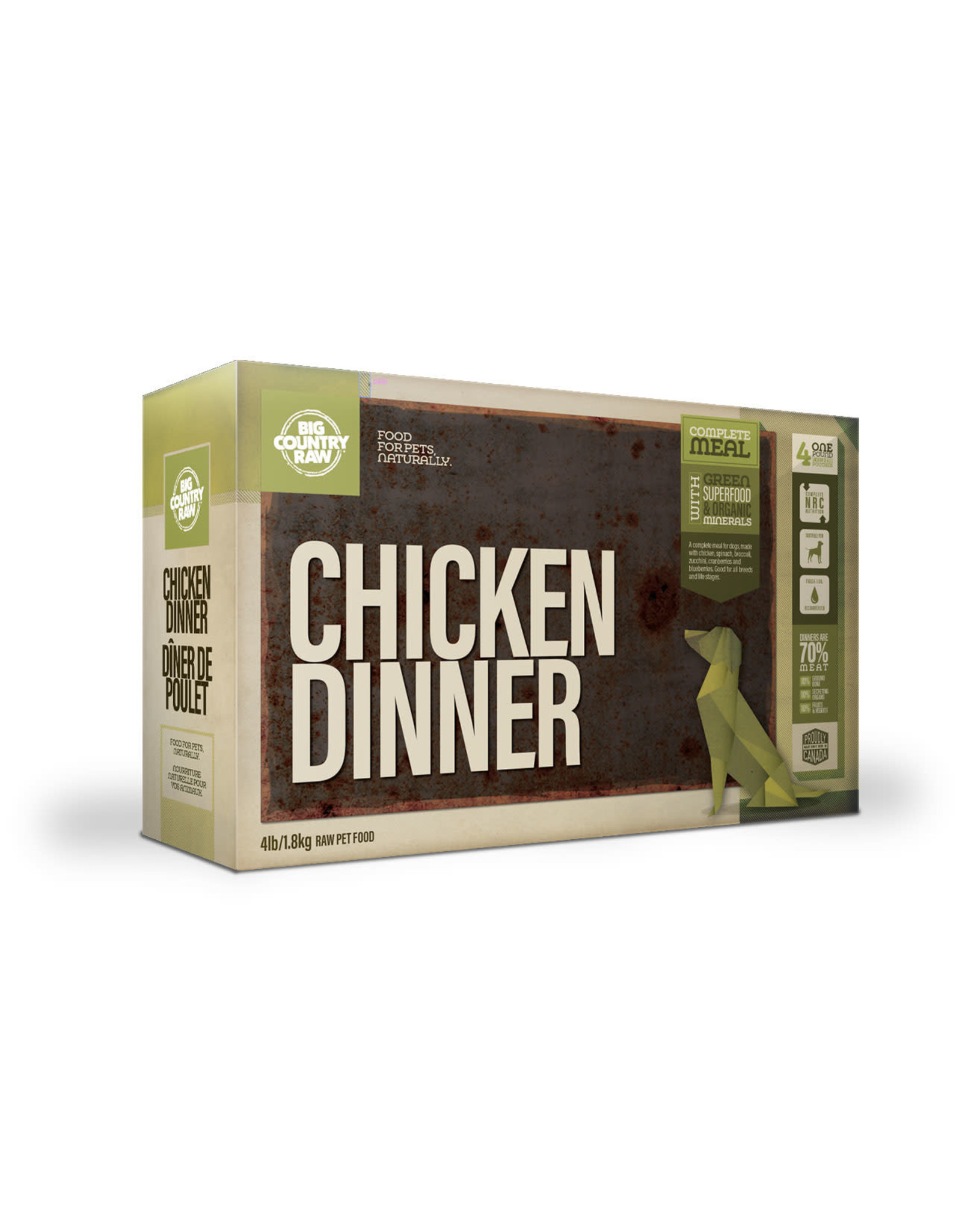BIG COUNTRY RAW BIG COUNTRY RAW CHICKEN DINNER 4LB