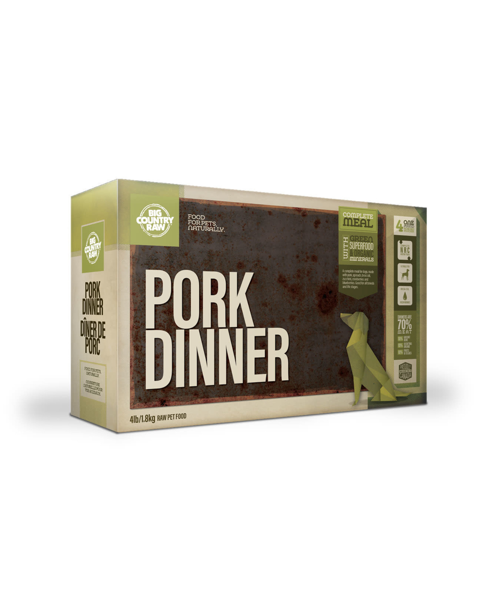 BIG COUNTRY RAW BIG COUNTRY RAW PORK DINNER