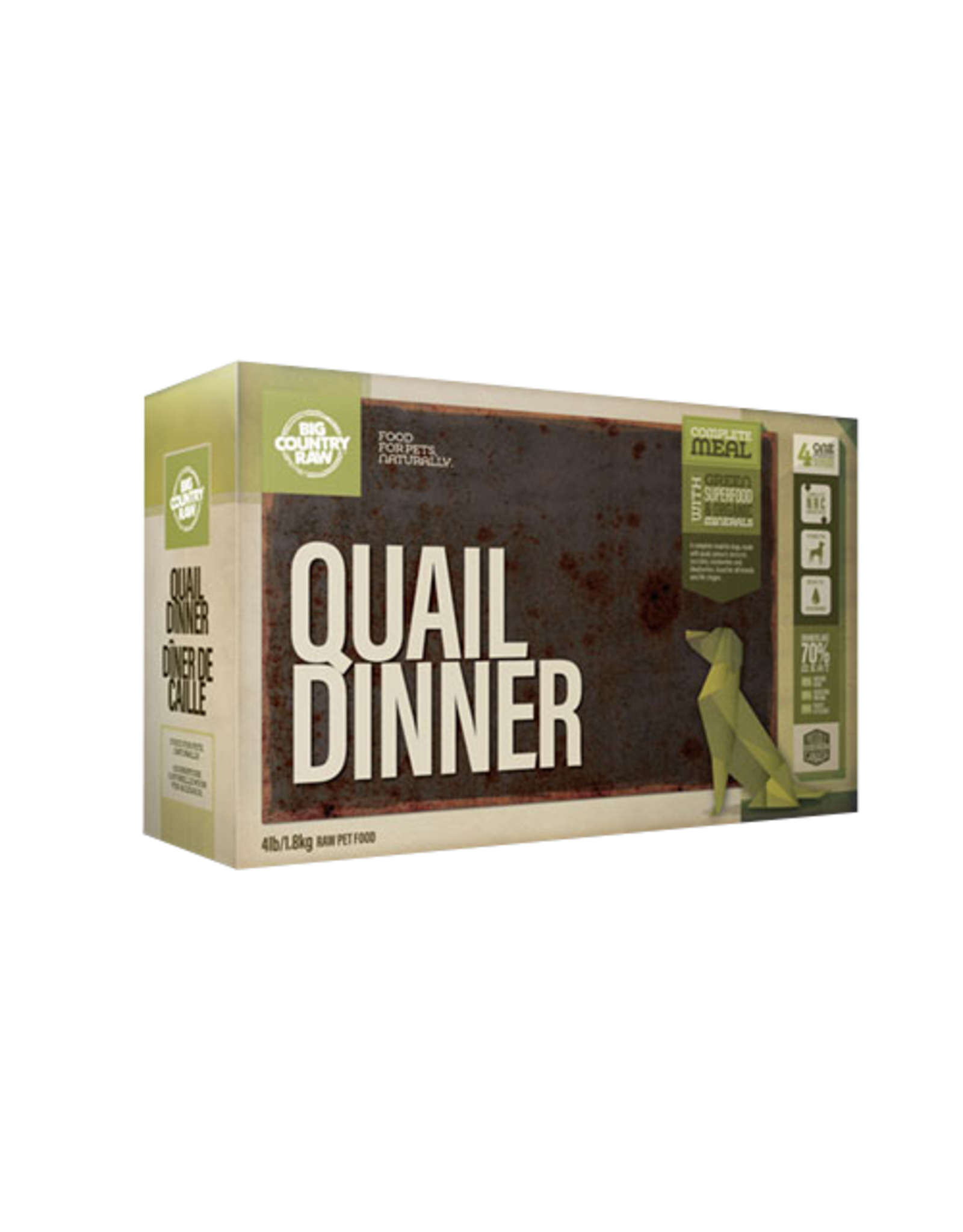 BIG COUNTRY RAW BCR QUAIL DINNER 4LB