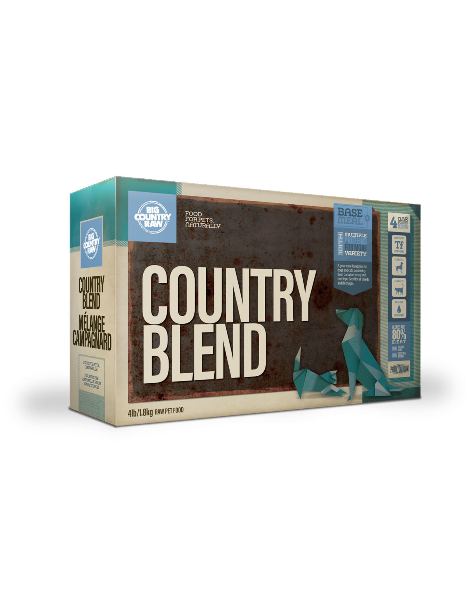 BIG COUNTRY RAW BIG COUNTRY RAW COUNTRY BLEND 4LB