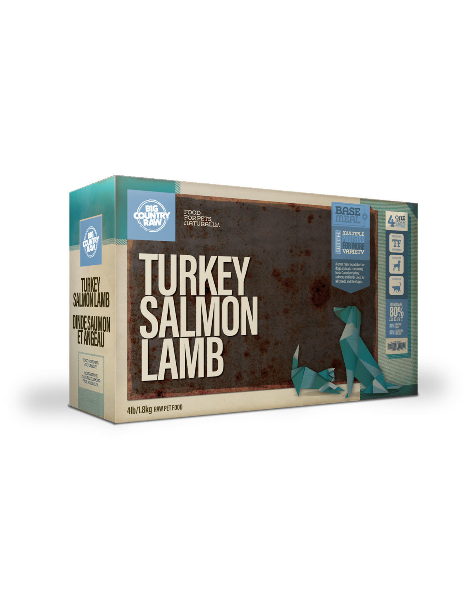 BIG COUNTRY RAW BIG COUNTRY RAW TURKEY SALMON LAMB 4LB