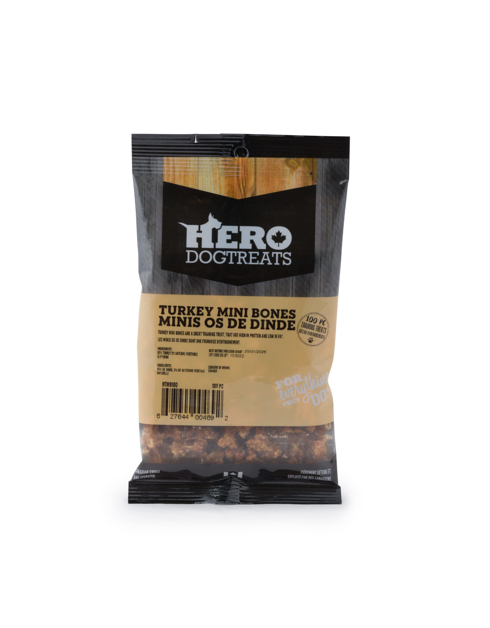 HERO DOG TREATS HERO TURKEY MINI BONES