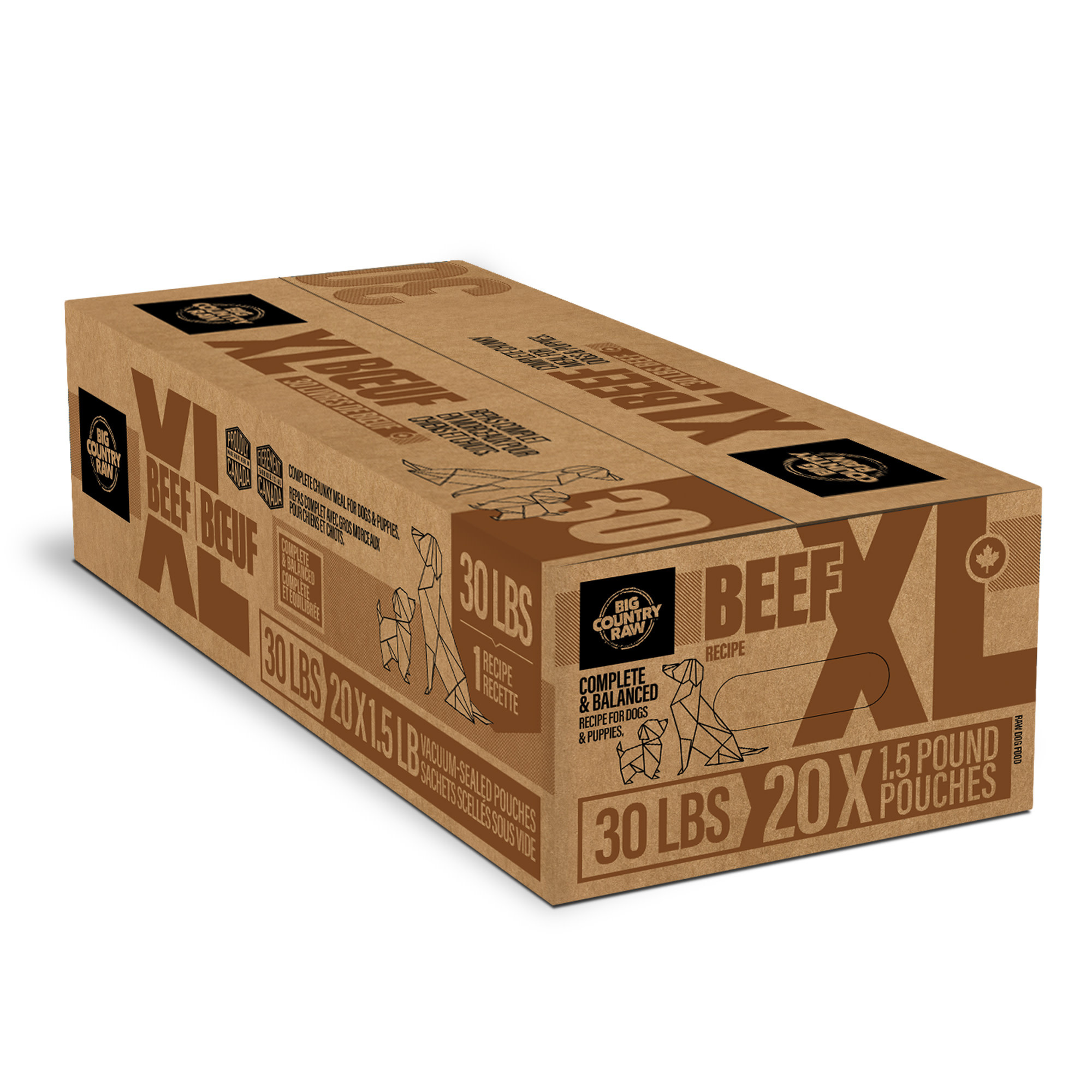 BCR XL BEEF 30LB - Domestic Carnivore