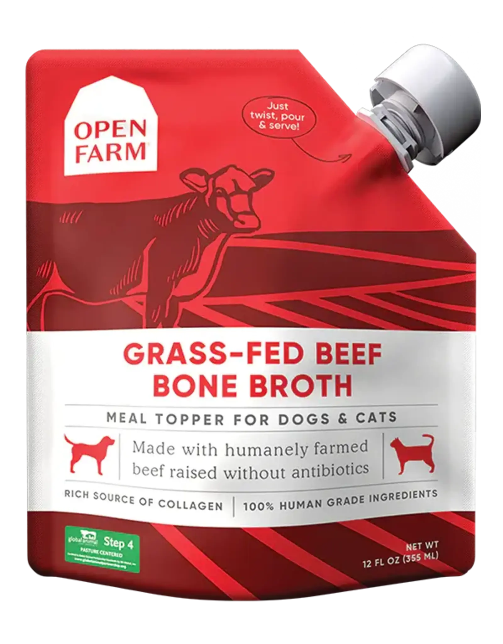 OPEN FARM OPEN FARM BONE BROTH GRASS FED BEEF 12OZ