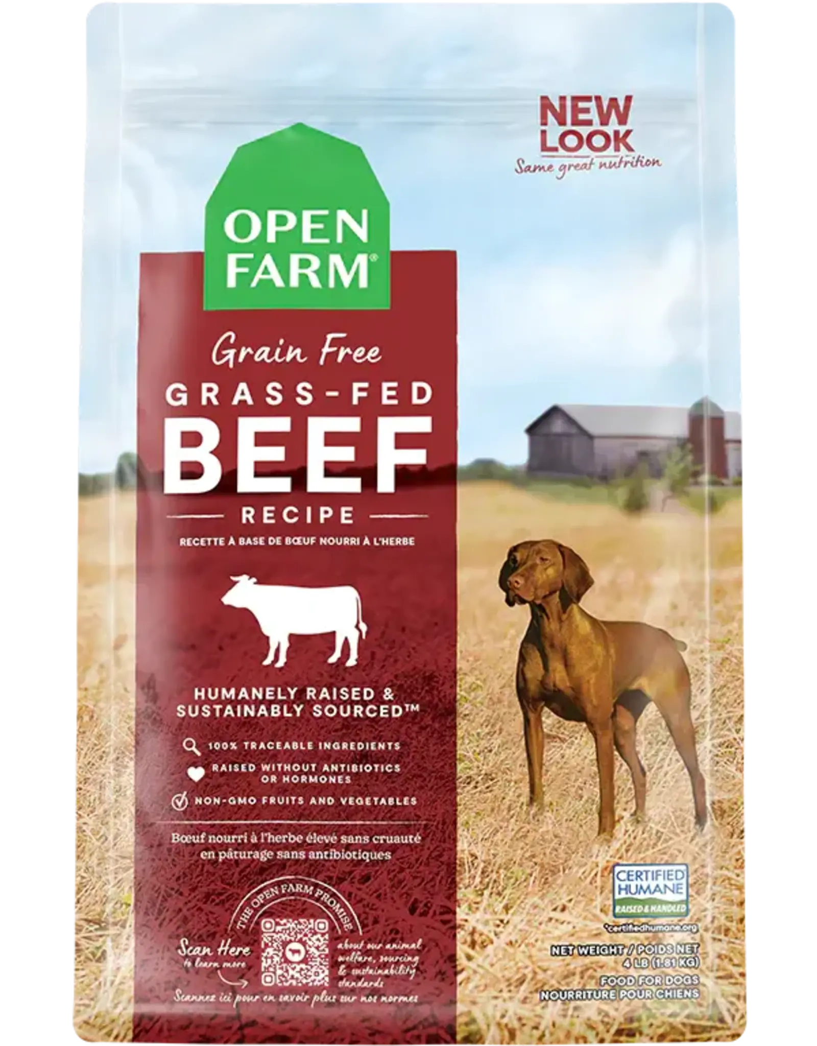 OPEN FARM OPEN FARM GRASS FED BEEF GRAIN FREE 22LB