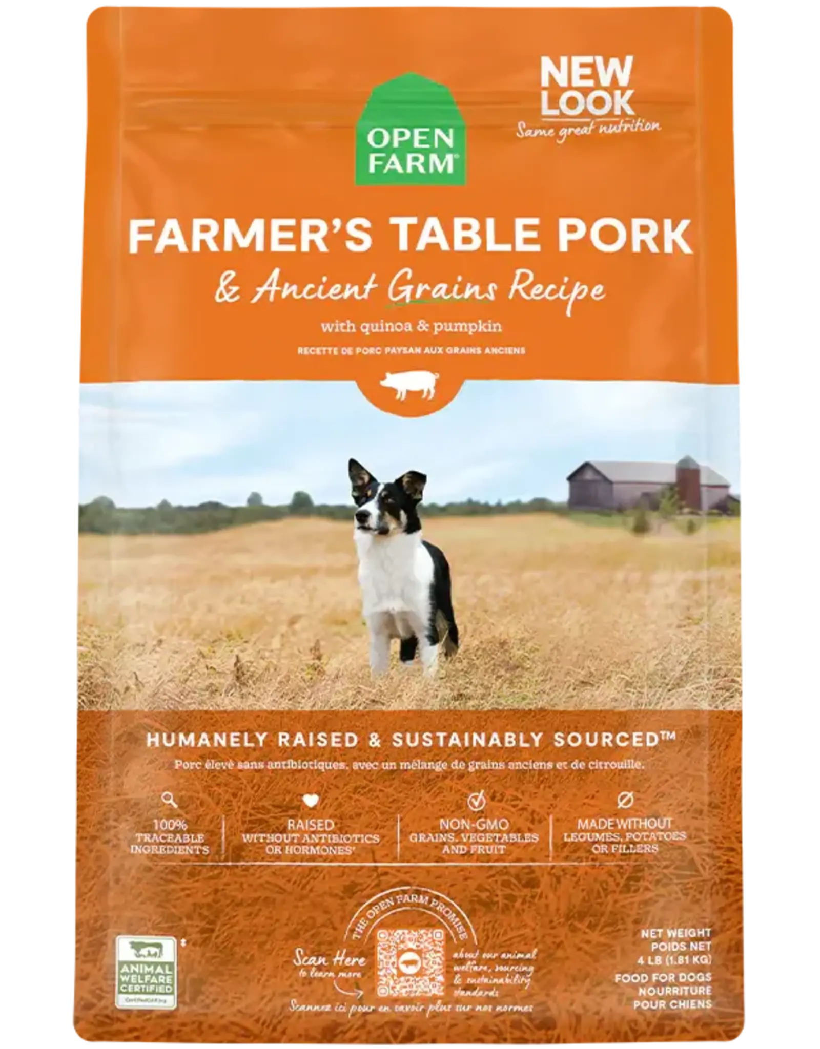 OPEN FARM OPEN FARM PORK ANCIENT GRAINS 22LB