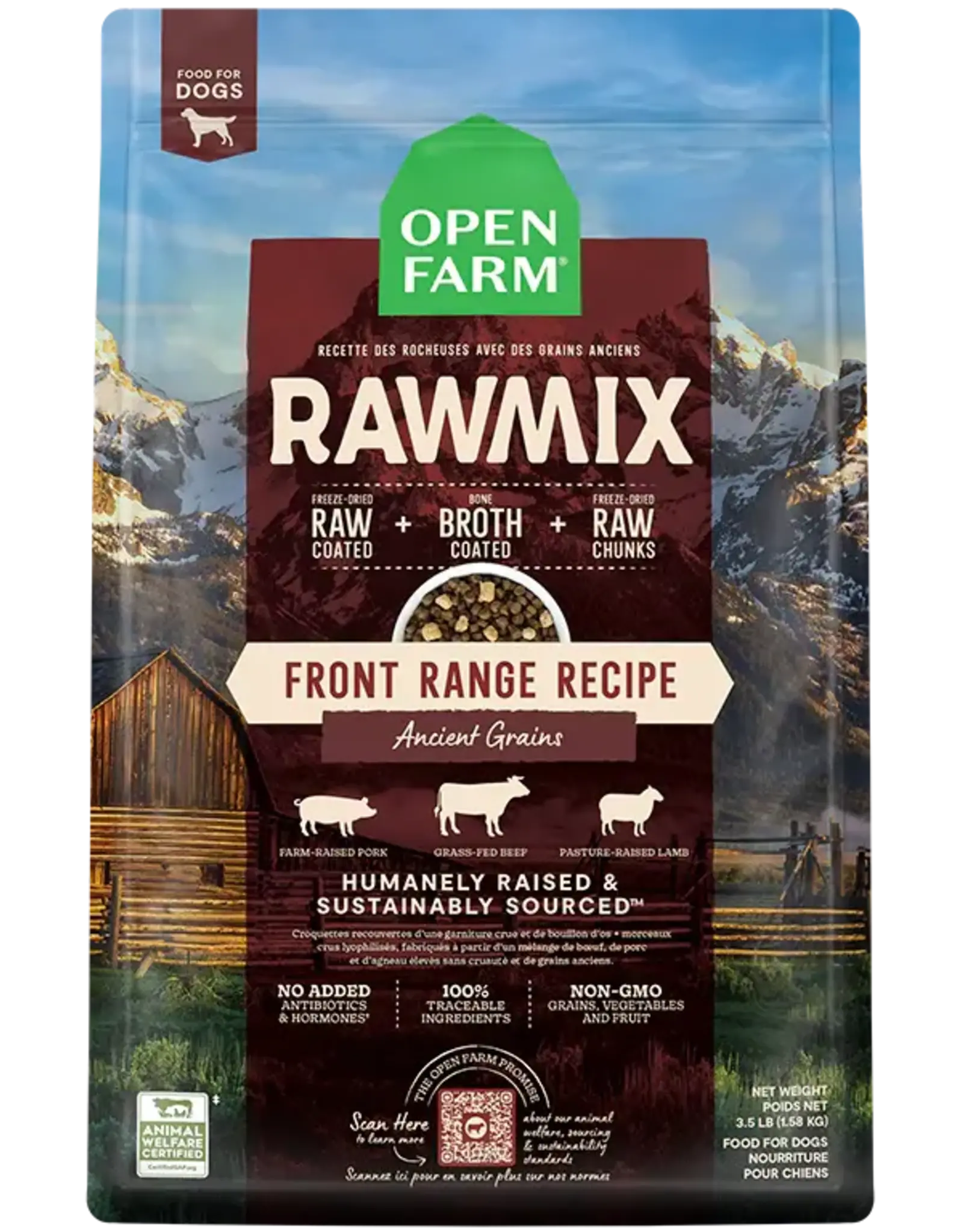 OPEN FARM OPEN FARM RAWMIX FRONT RANGE ANCIENT GRAINS 20LB