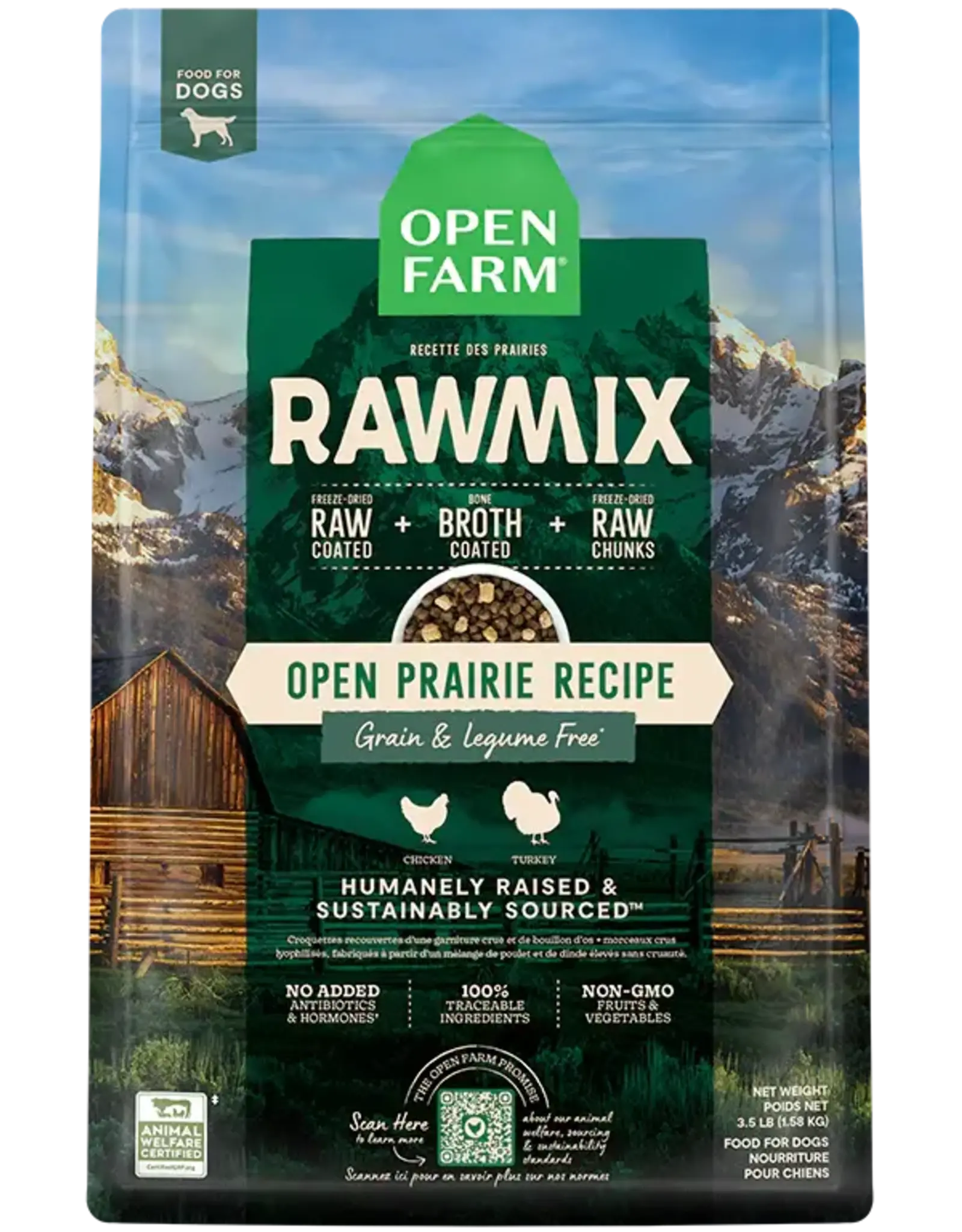 OPEN FARM OPEN FARM RAWMIX PRAIRIE GRAIN FREE 3.5LB