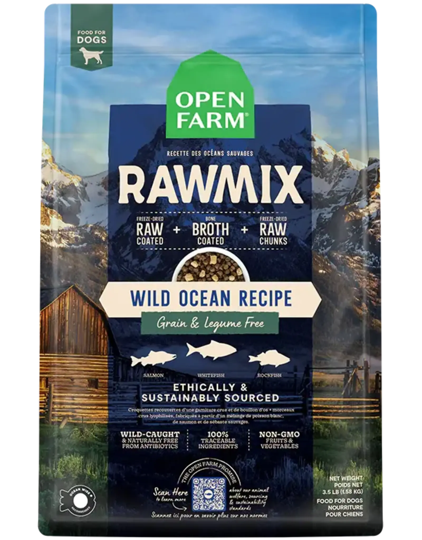 OPEN FARM OPEN FARM RAWMIX WILD OCEAN GRAIN FREE 3.5LB