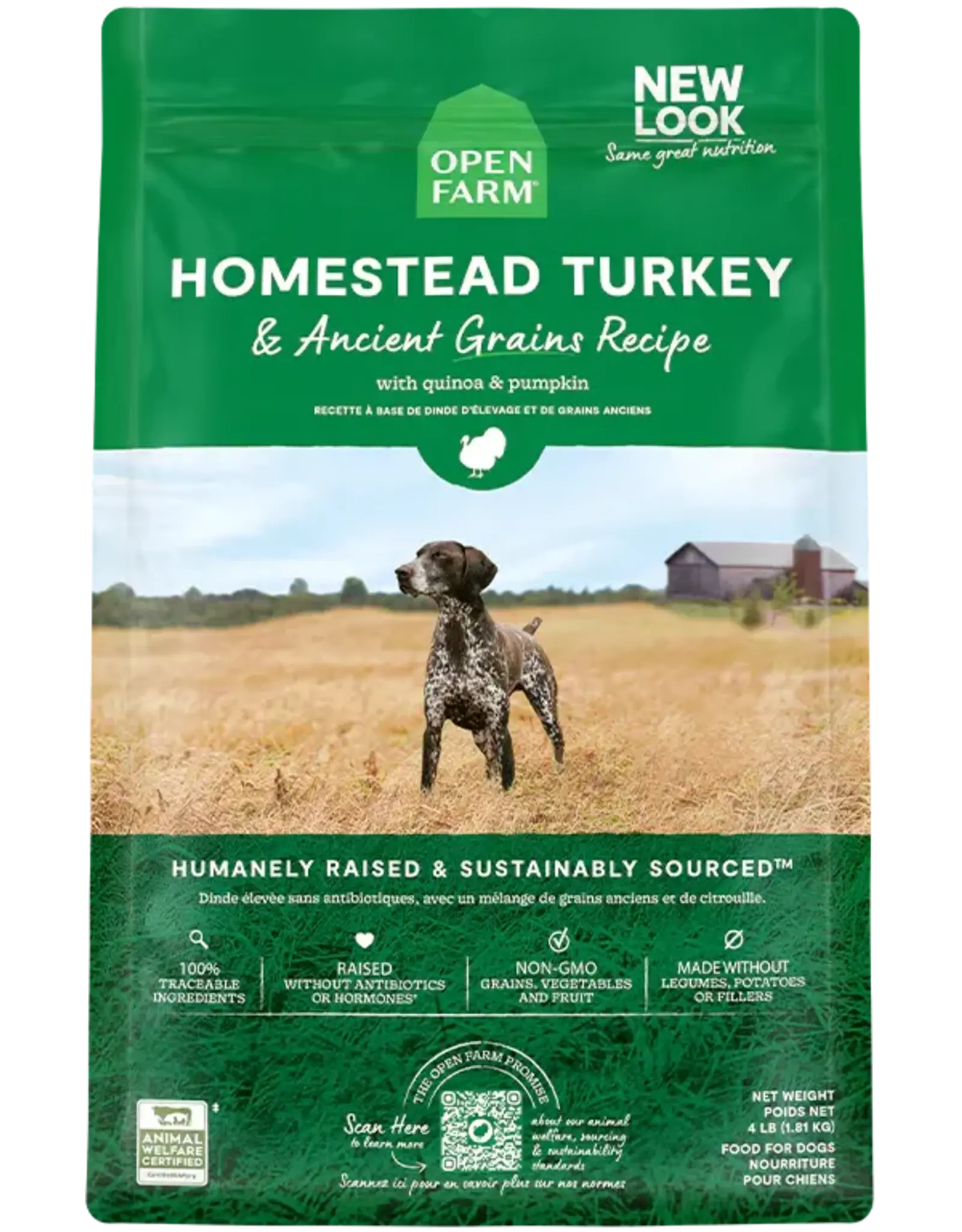 OPEN FARM OPEN FARM TURKEY ANCIENT GRAINS 22LB