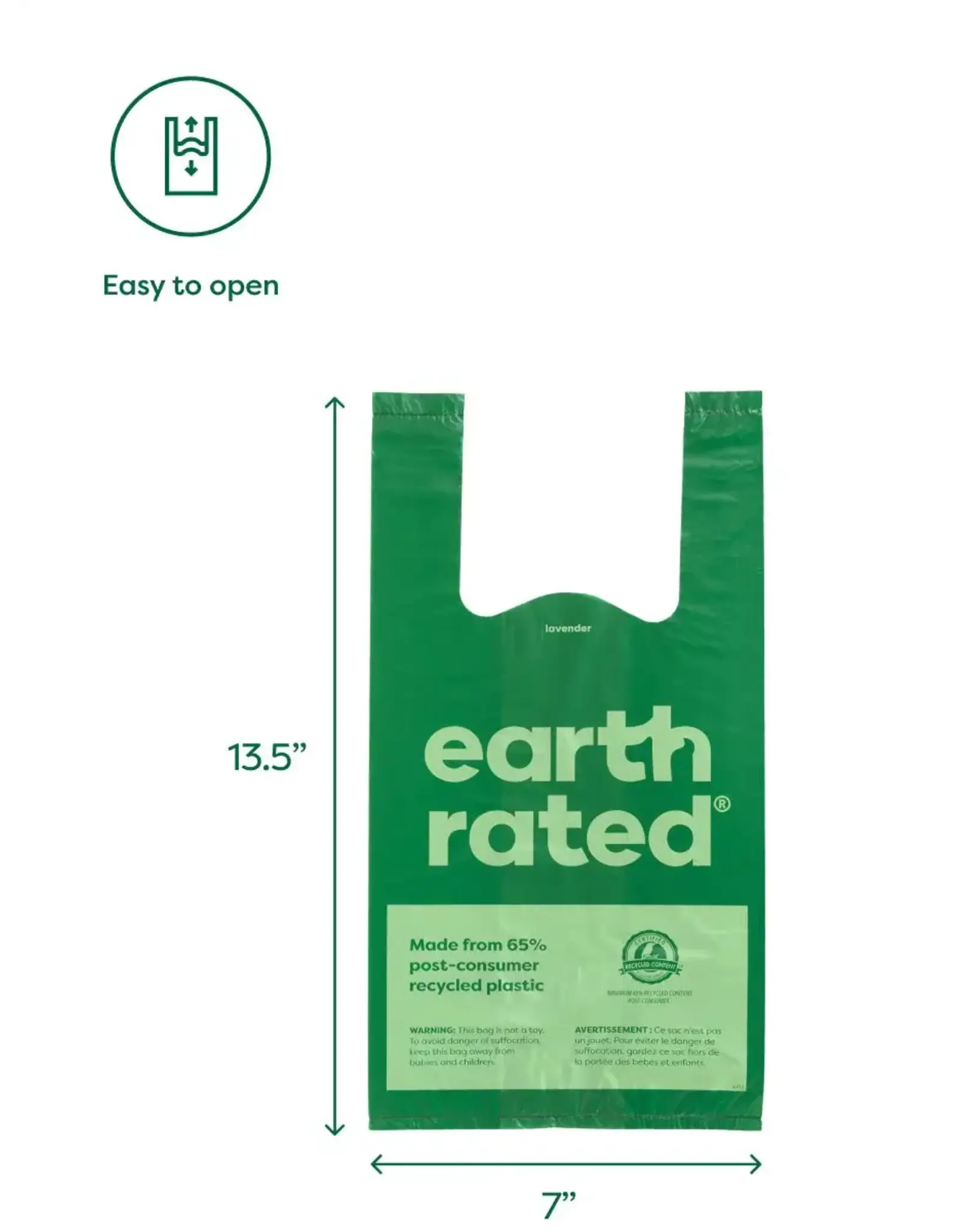 EARTH RATED POOPBAGS W/HANDLE