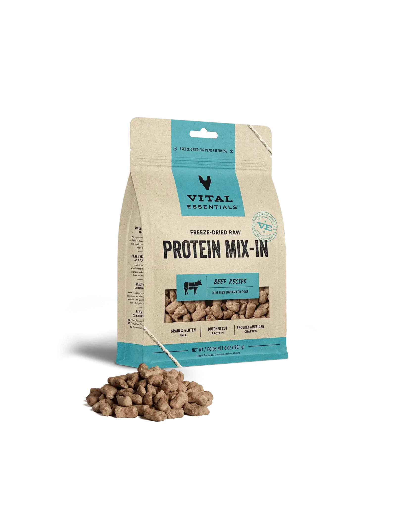 VITAL ESSENTIALS VITAL ESSENTIALS MINI NIBS BEEF 6OZ
