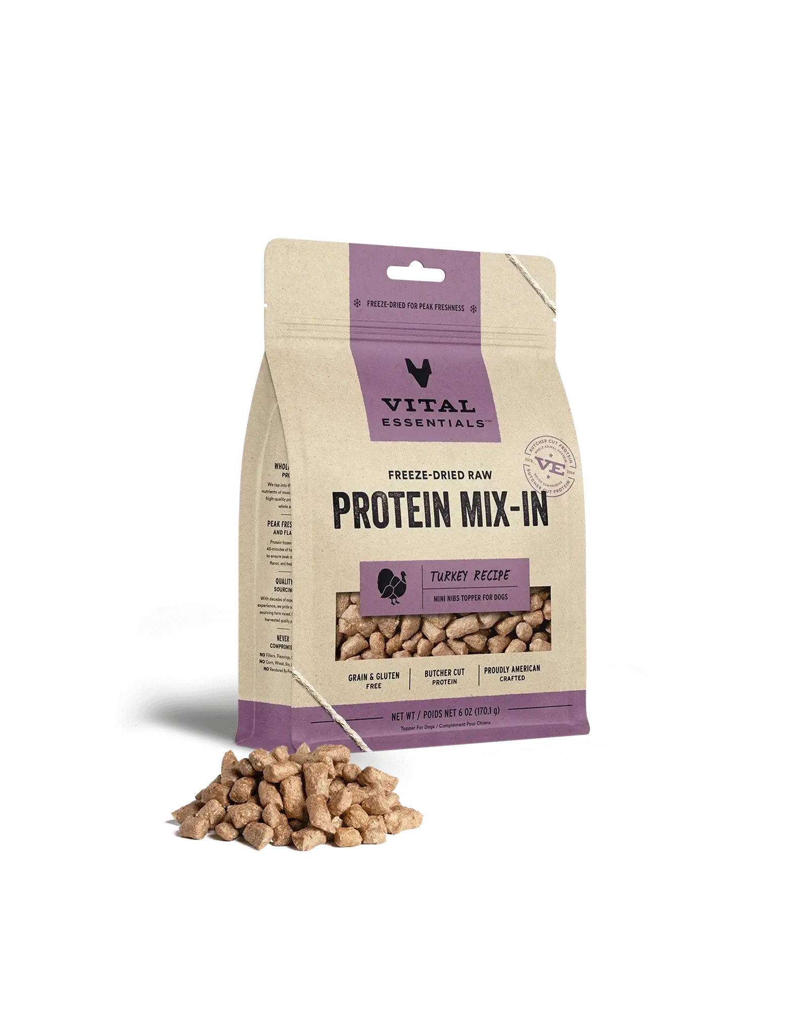 VITAL ESSENTIALS VITAL ESSENTIALS MINI NIBS TURKEY 6OZ
