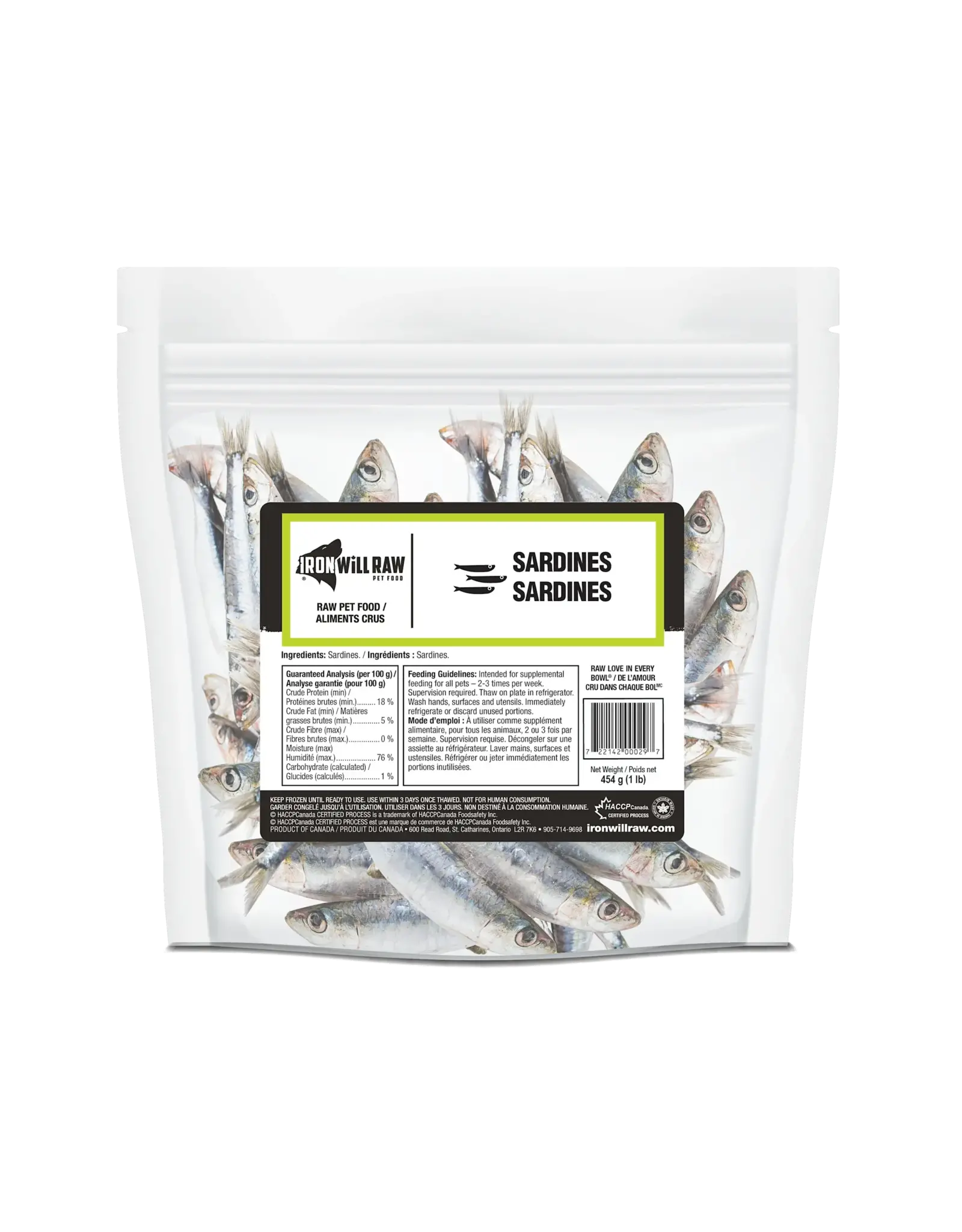 IRON WILL RAW IRON WILL RAW SARDINES 1LB
