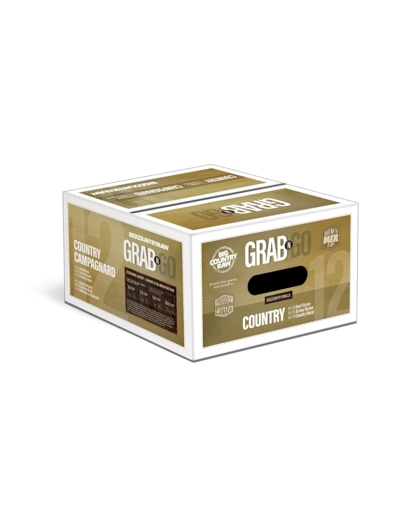 BIG COUNTRY RAW BIG COUNTRY RAW GRAB N' GO COUNTRY 12LB