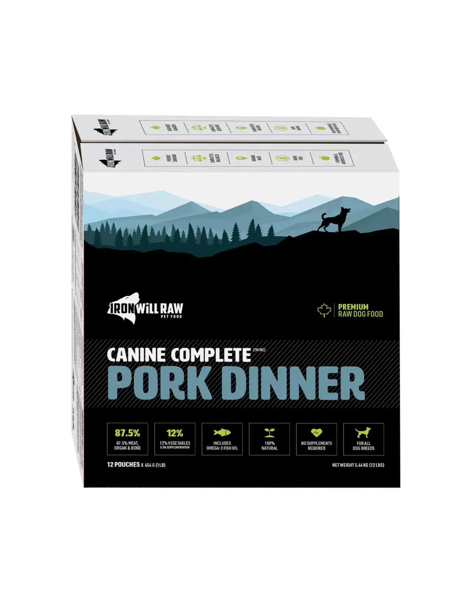 IRON WILL RAW IRON WILL RAW COMPLETE PORK 12LB