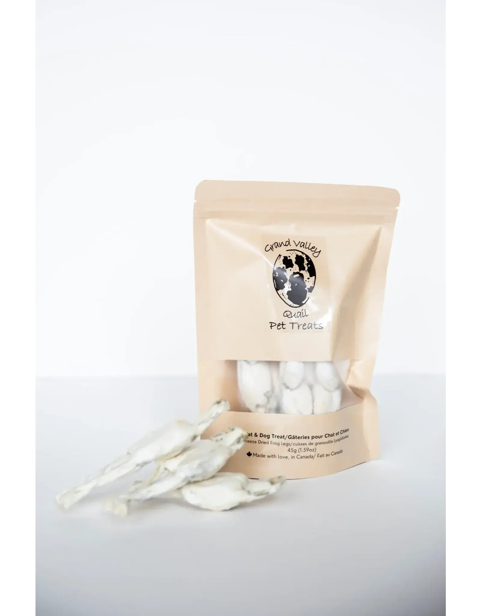 GRAND VALLEY QUAIL GRAND VALLEY FREEZE DRIED FROG LEGS