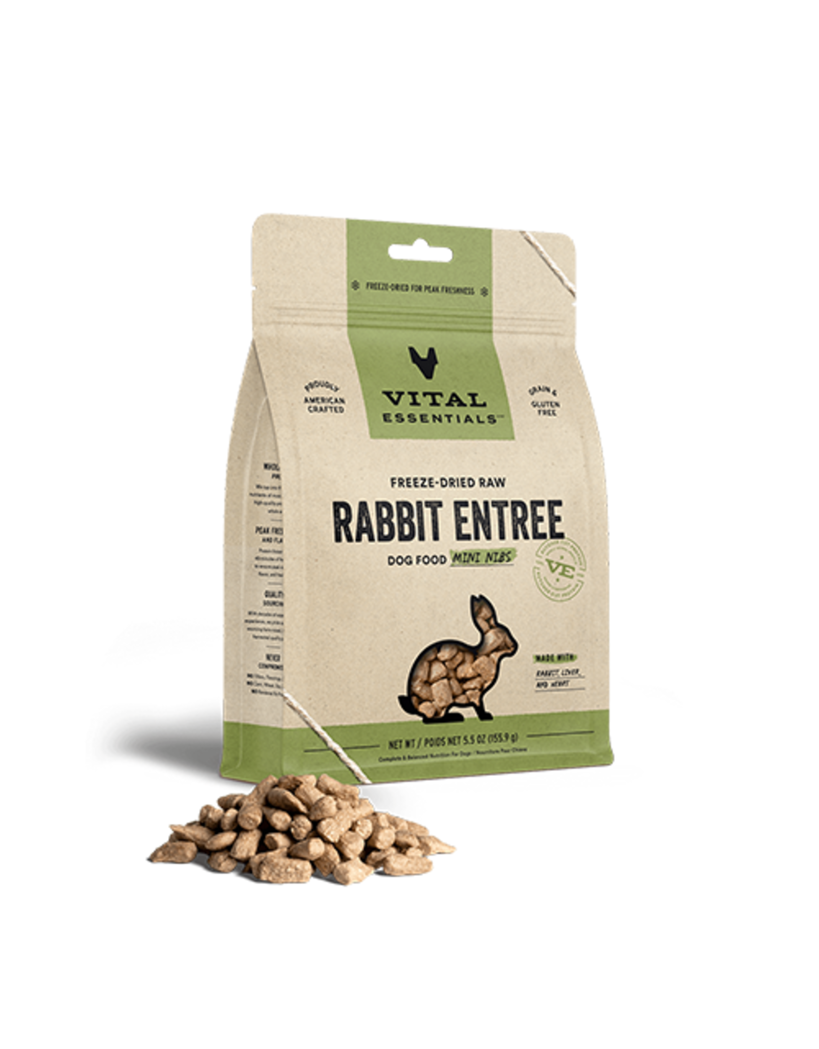 VITAL ESSENTIALS VITAL ESSENTIALS MINI NIBS RABBIT 5.5OZ