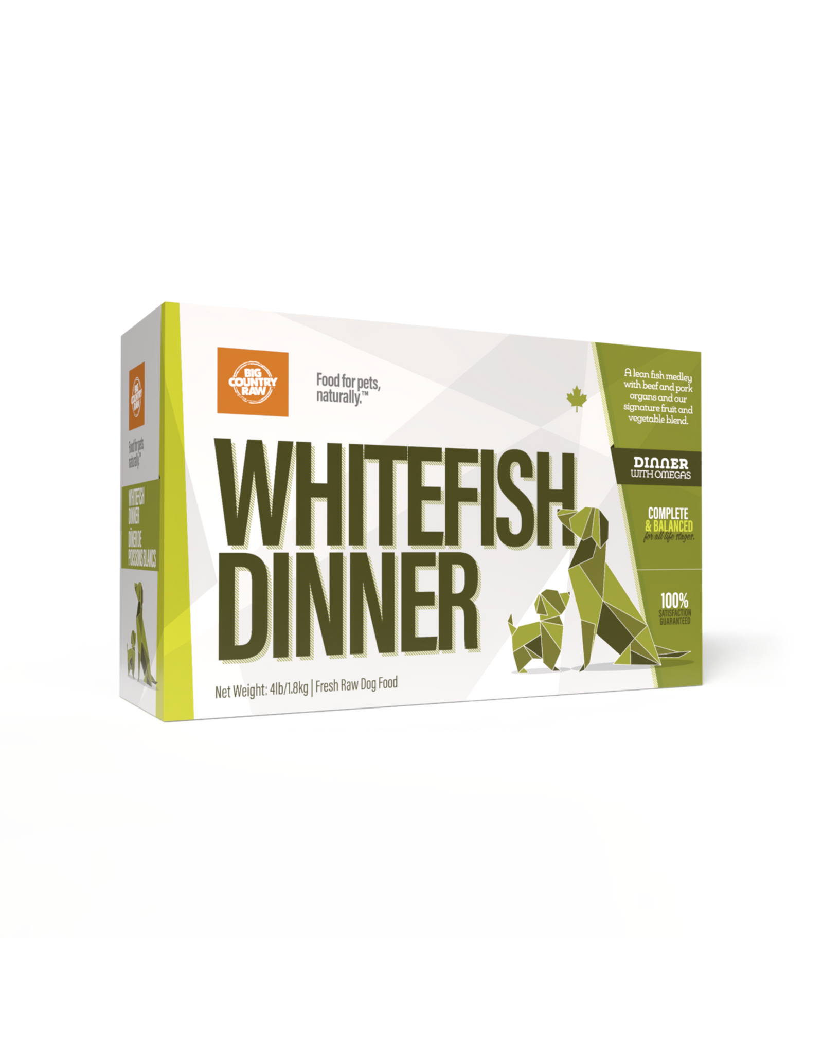 BIG COUNTRY RAW BIG COUNTRY RAW WHITEFISH DINNER