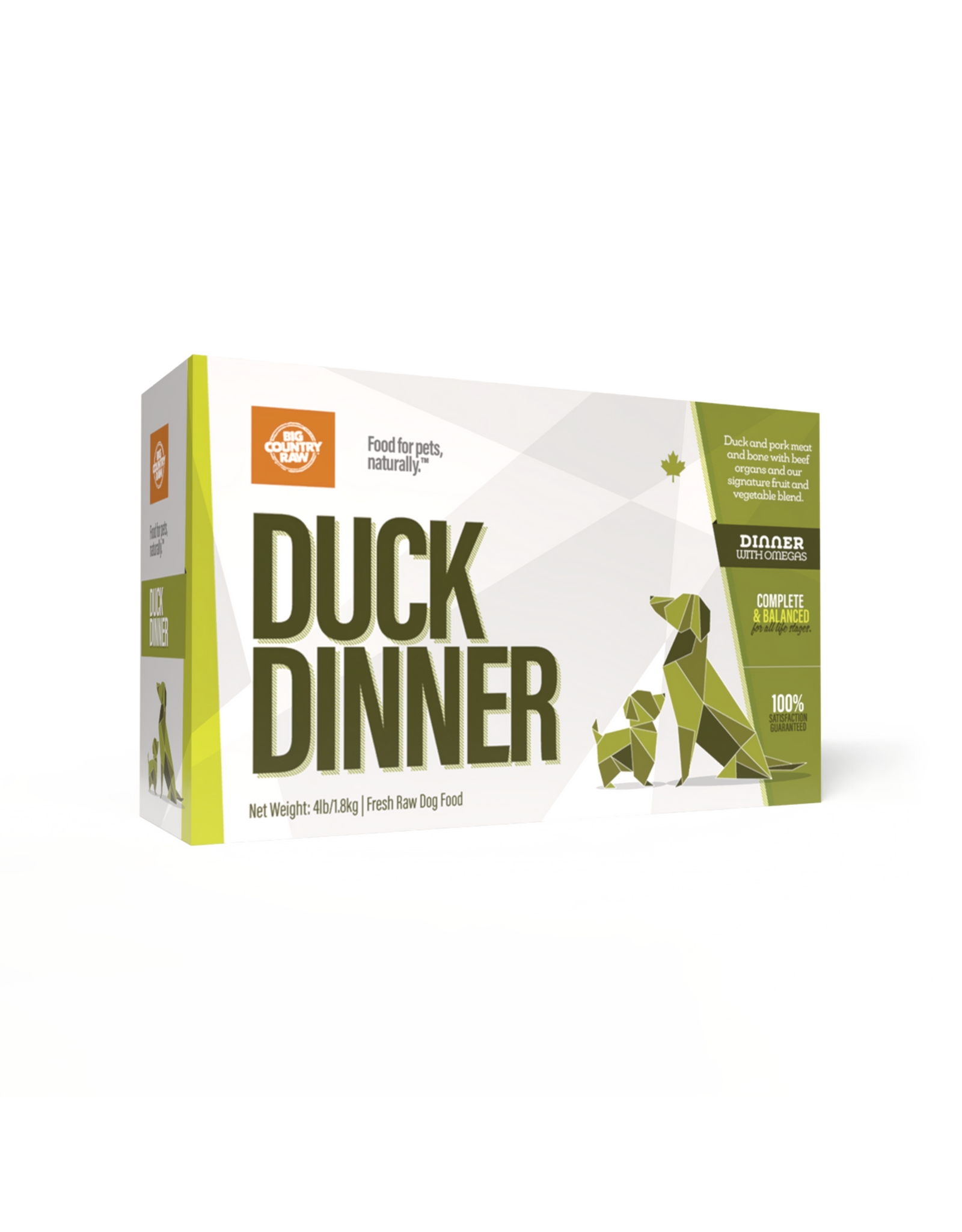 BIG COUNTRY RAW BIG COUNTRY RAW DUCK DINNER 4LB