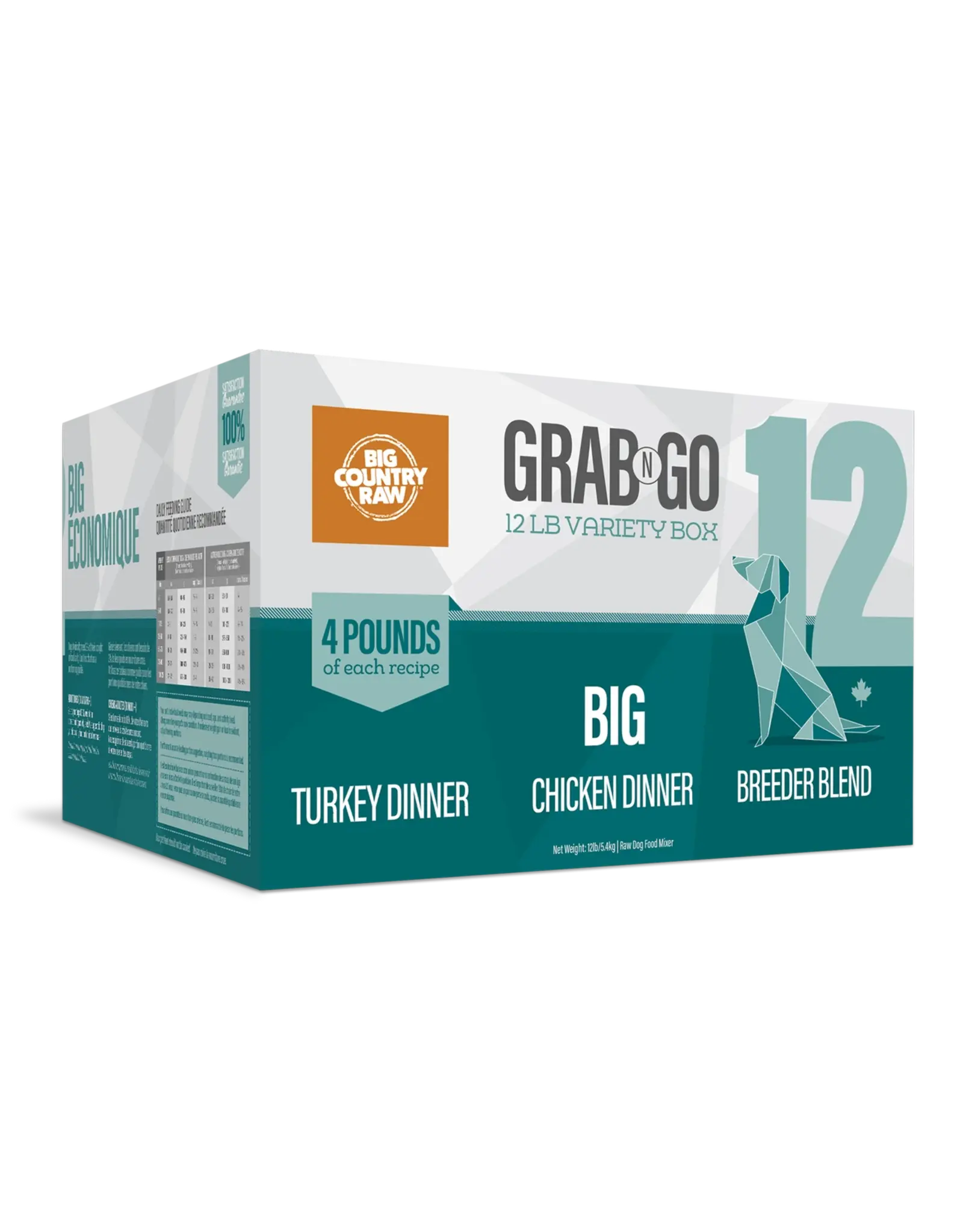 BIG COUNTRY RAW BIG COUNTRY RAW GRAB N' GO BIG 12LB