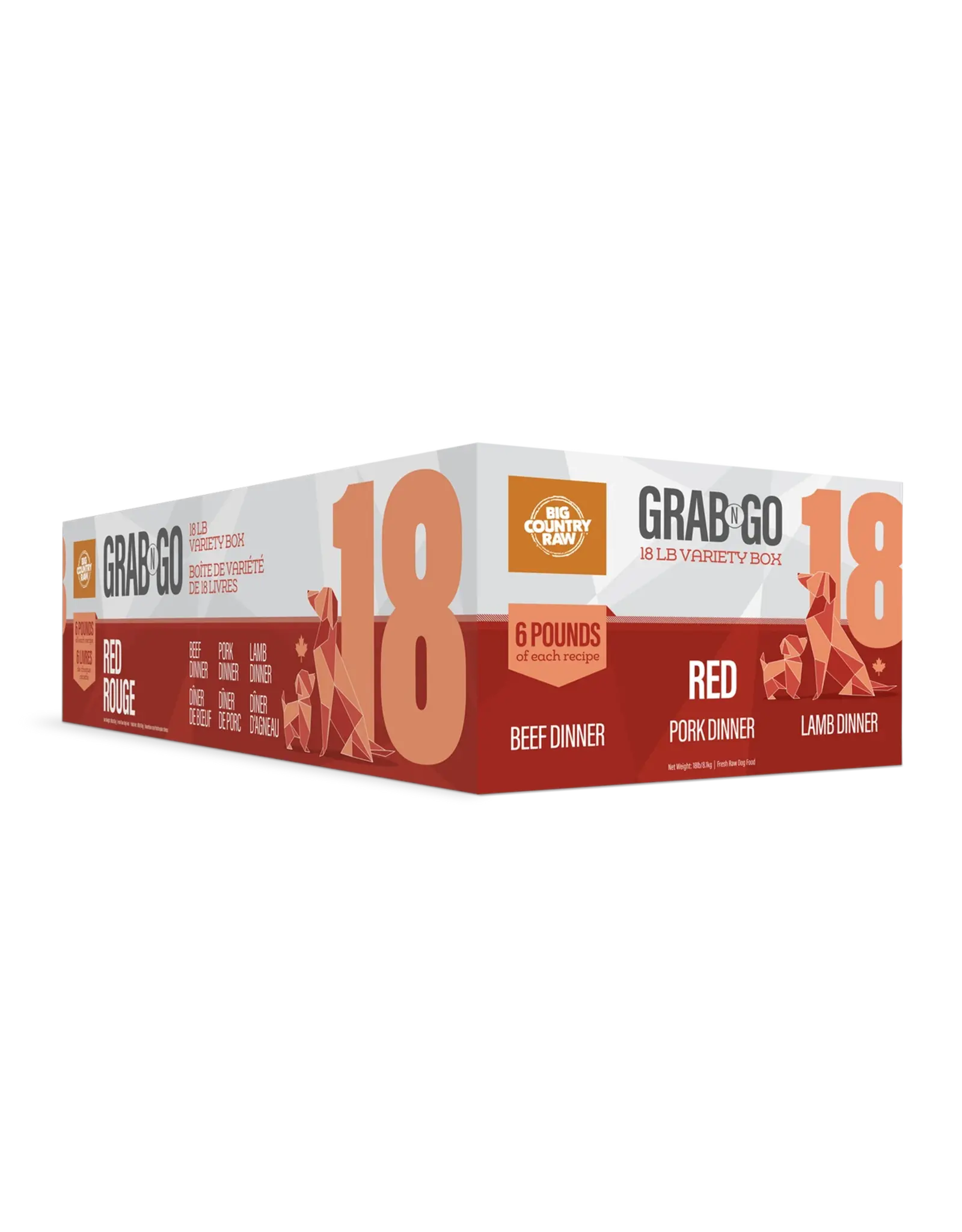 BIG COUNTRY RAW BIG COUNTRY RAW GRAB N' GO RED 18LB