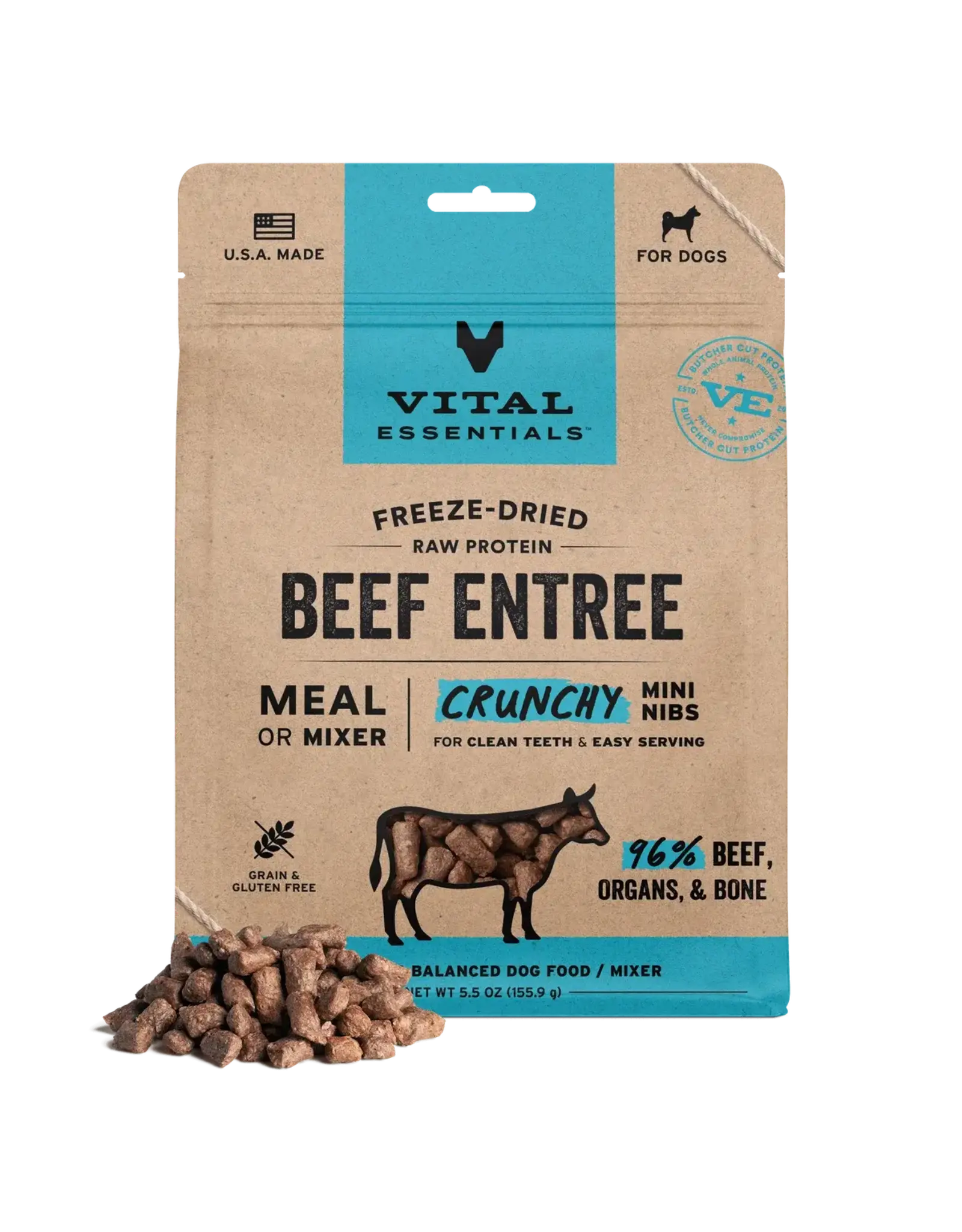 VITAL ESSENTIALS VITAL ESSENTIALS MINI NIBS BEEF 5.5OZ